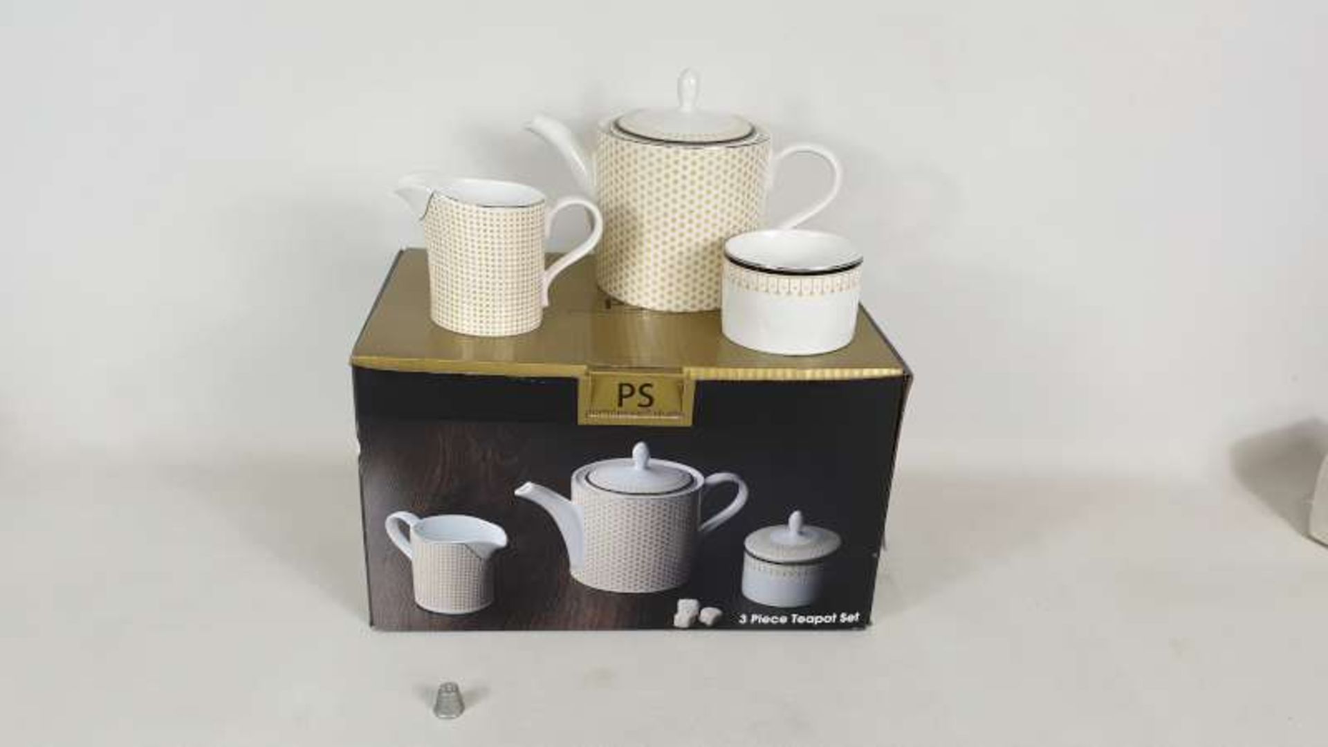 12 X PORTMEIRION STUDIO 3 PIECE TEAPOT SET EACH SET CONTAINS 1.1L TEAPOT, COVERED SUGAR BOWL,