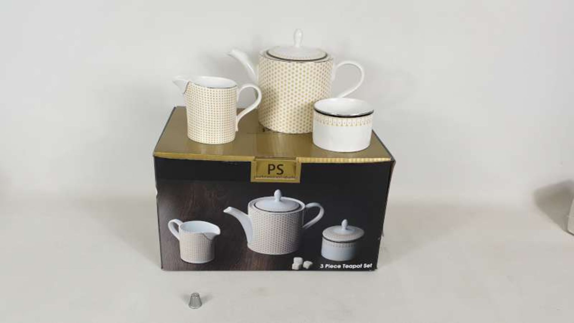 12 X PORTMEIRION STUDIO 3 PIECE TEAPOT SET EACH SET CONTAINS 1.1L TEAPOT, COVERED SUGAR BOWL,