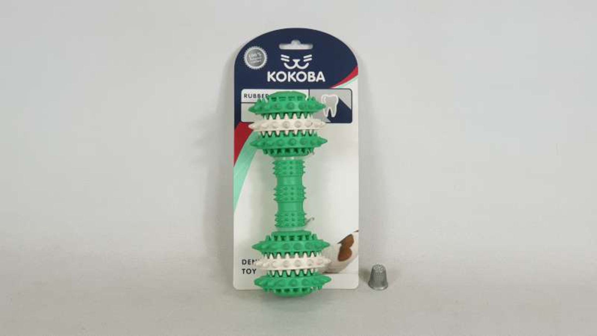 36 X KOKOBA RUBBER DUMBBELL PET DENTAL TOY IN 1 BOX