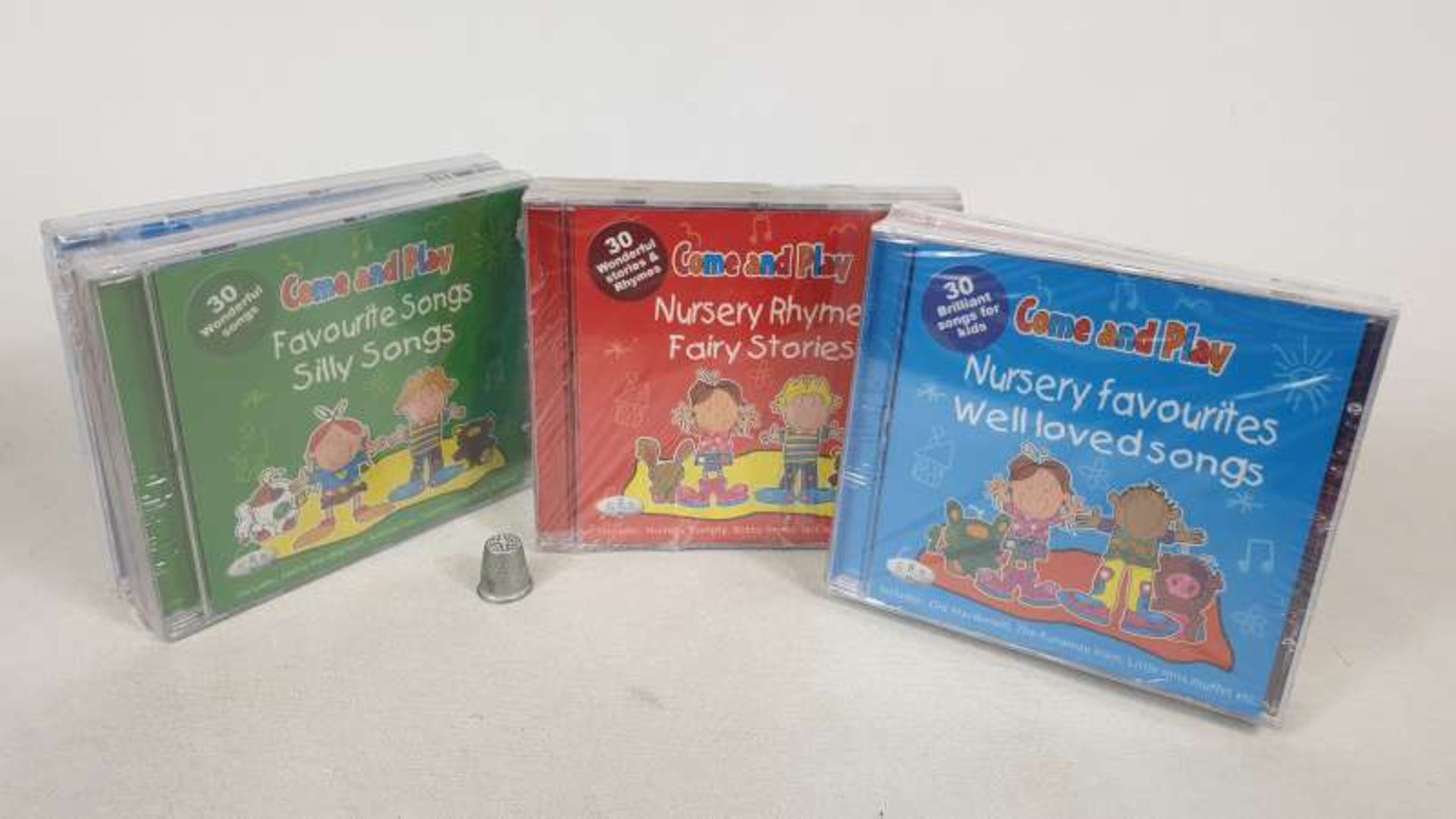 150 X COME AND PLAY CHILDRENS CD'S IE NURSERY RHYMES FAIRY STORIES / NURSERY FAVOURITES AND WELL