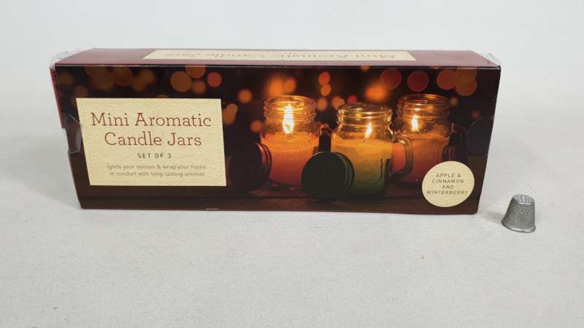 48 X SETS OF 3 MINI AROMATIC CANDLES JARS IN 4 BOXES