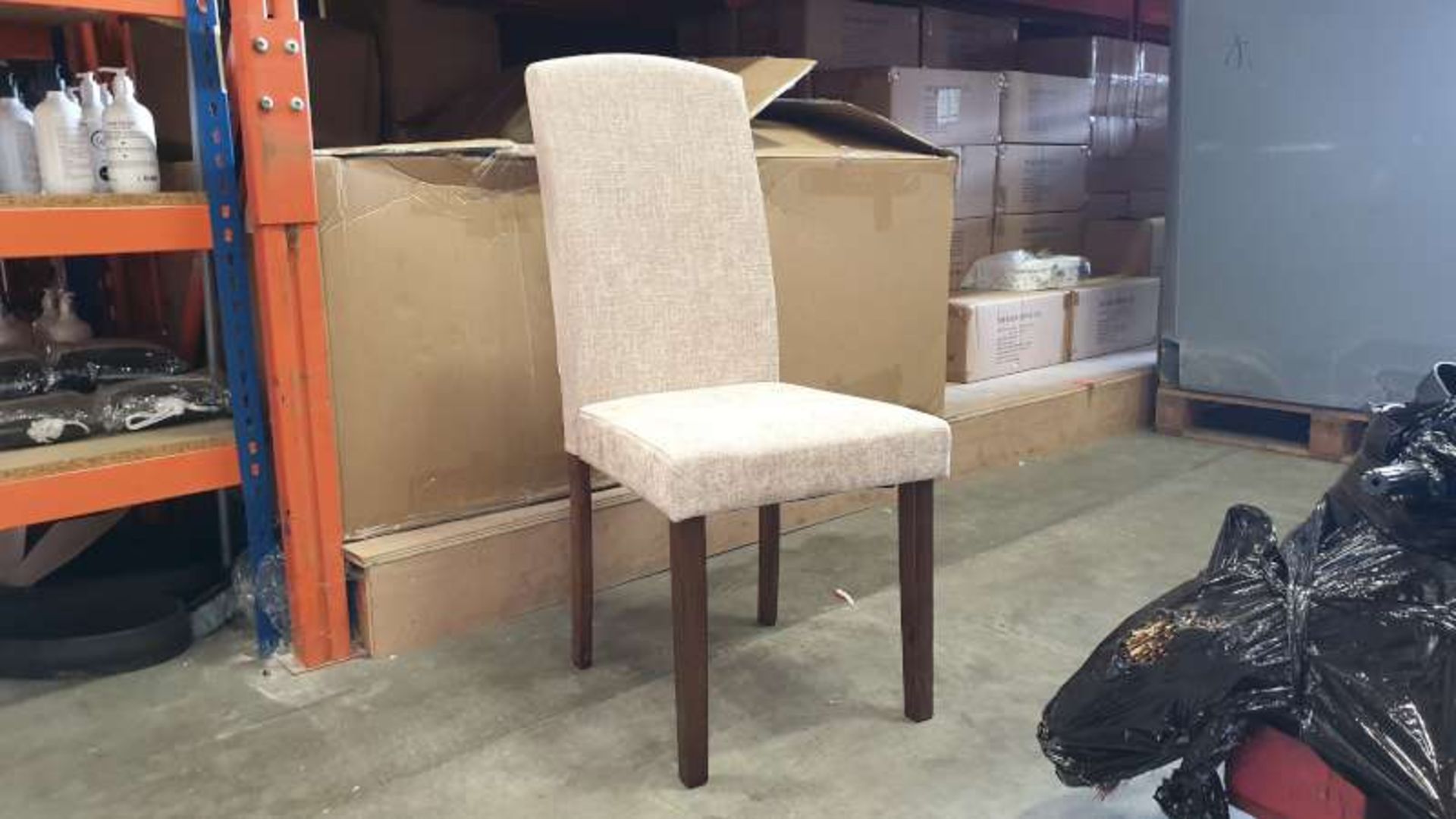 6 X BRAND NEW BOXED AVA CHENILLE DINING CHAIRS IN 3 BOXES