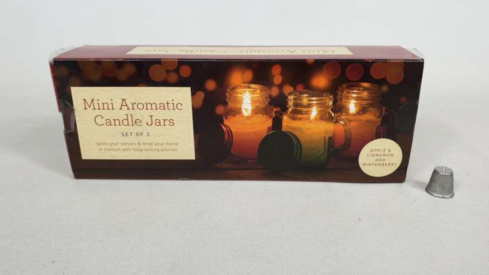 48 X SETS OF 3 MINI AROMATIC CANDLES JARS IN 4 BOXES