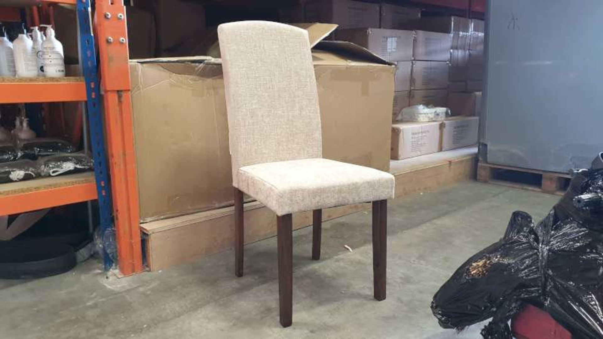 6 X BRAND NEW BOXED AVA CHENILLE DINING CHAIRS IN 3 BOXES