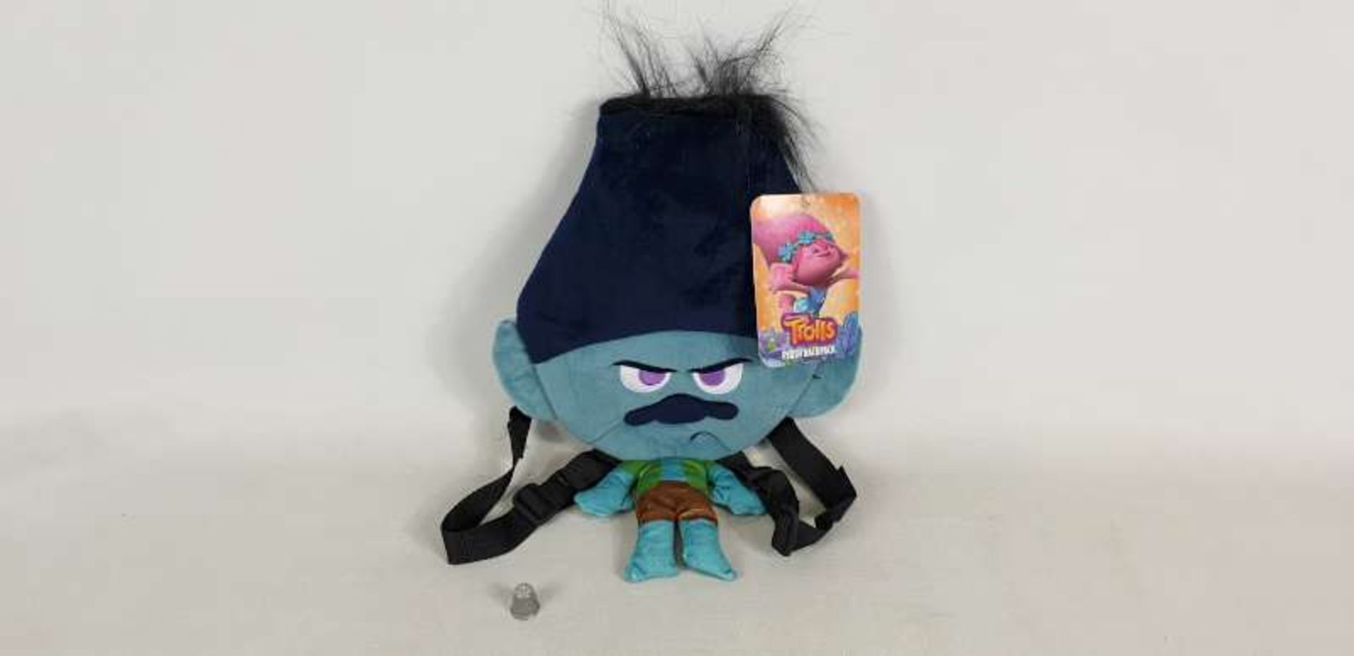 48 X BRAND NEW TROLLS BRANCH HEAD PLUSH BACKPACKS IN 4 BOXES