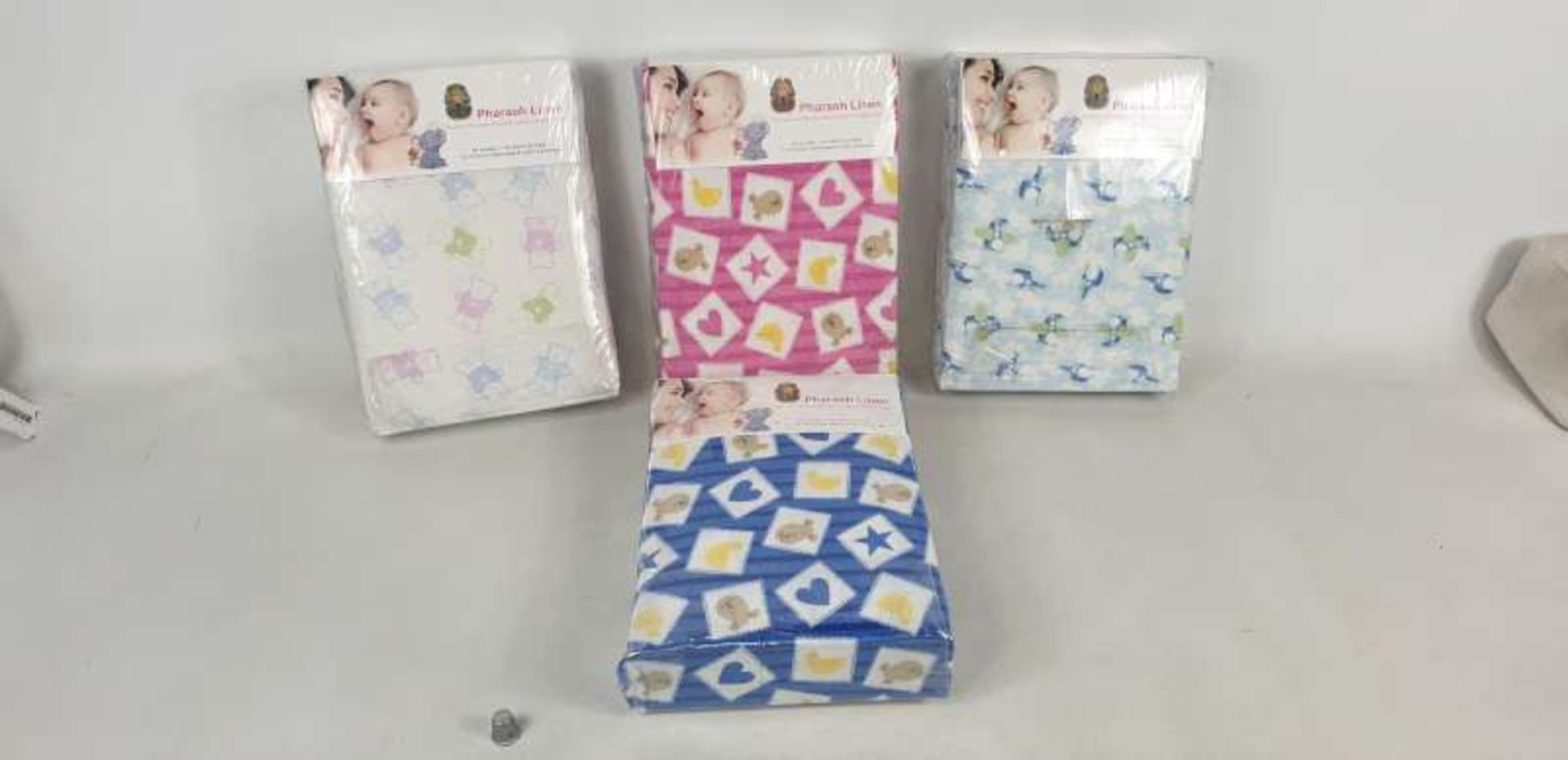 32 X PHARAOH LINEN THERMAL FLANNETTE BRUSHED COTTON COT SHEET SETS, EACH SET CONTAINS FLAT SHEET /