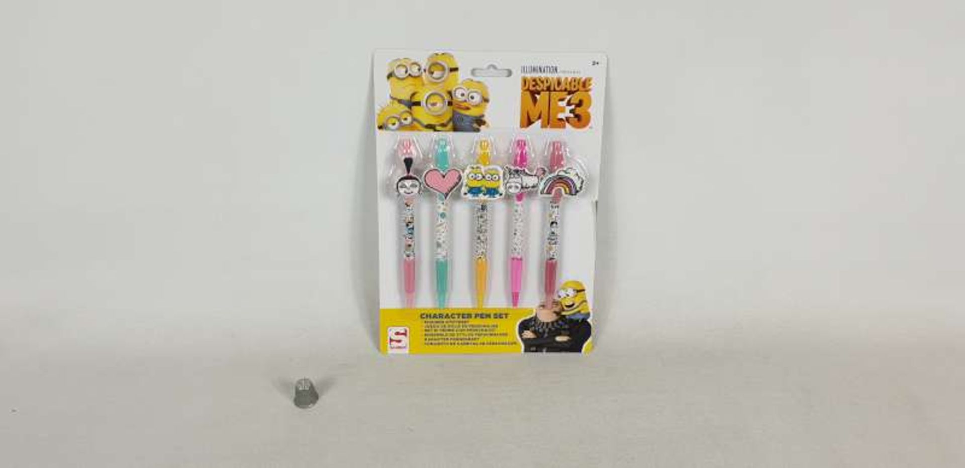 144 X SETS OF 5 DESPICABLE ME CHARACTER PEN SETS IN 3 BOXES