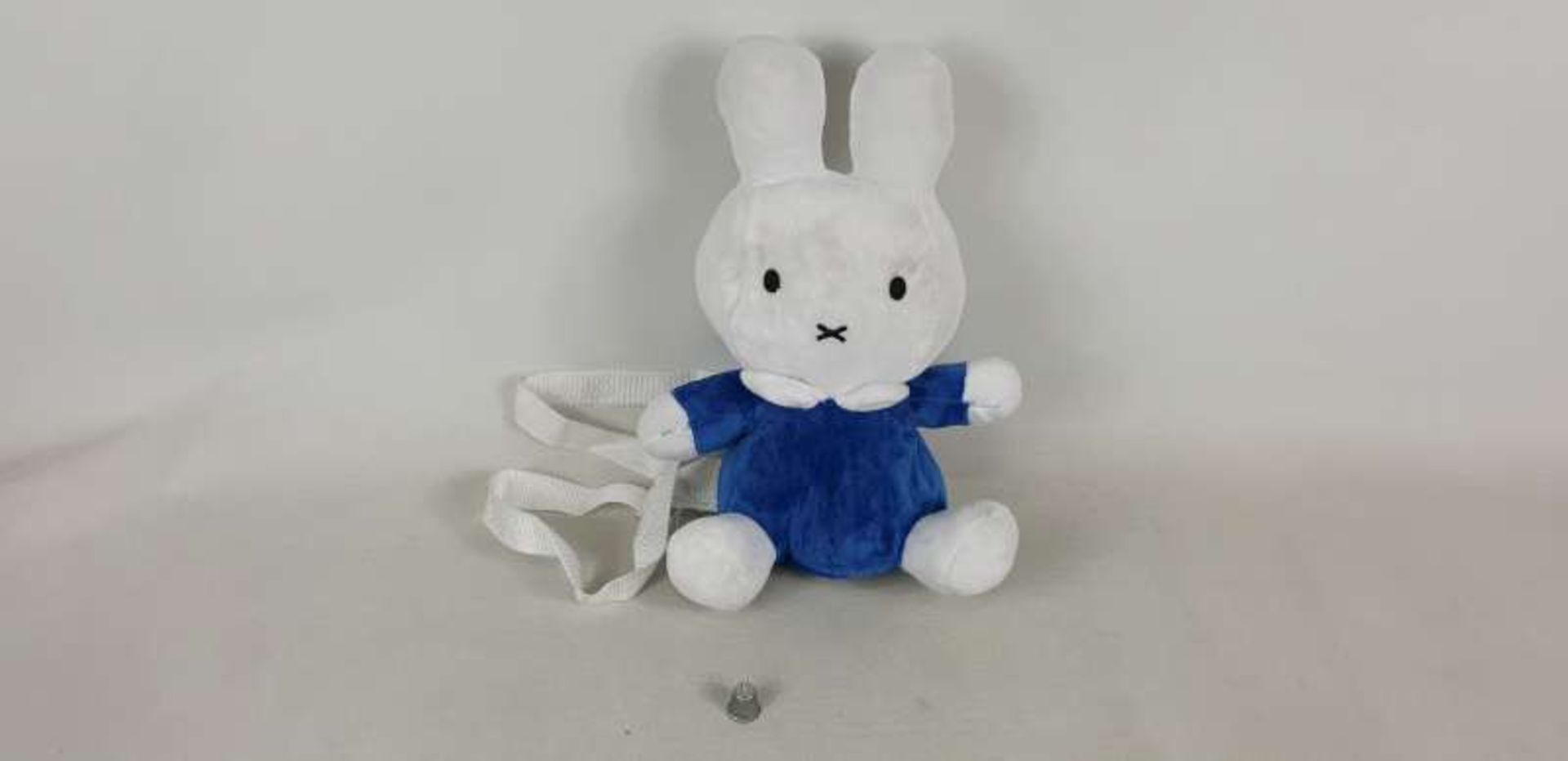 36 X MIFFY BLUE 3D BODY PLUSH BACKPACKS IN 3 BOXES