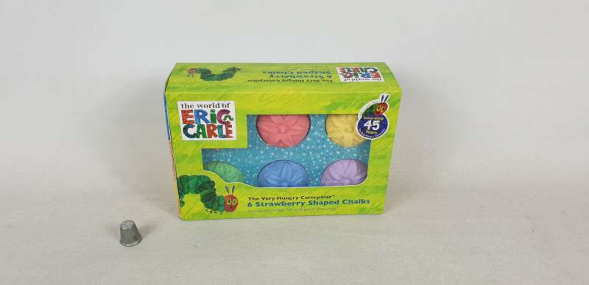 72 X THE WORLD OF ERIC CARLE THE VERY HUNGRY CATERPILLAR 6 STRAWBERRY SHAPED CHALKS