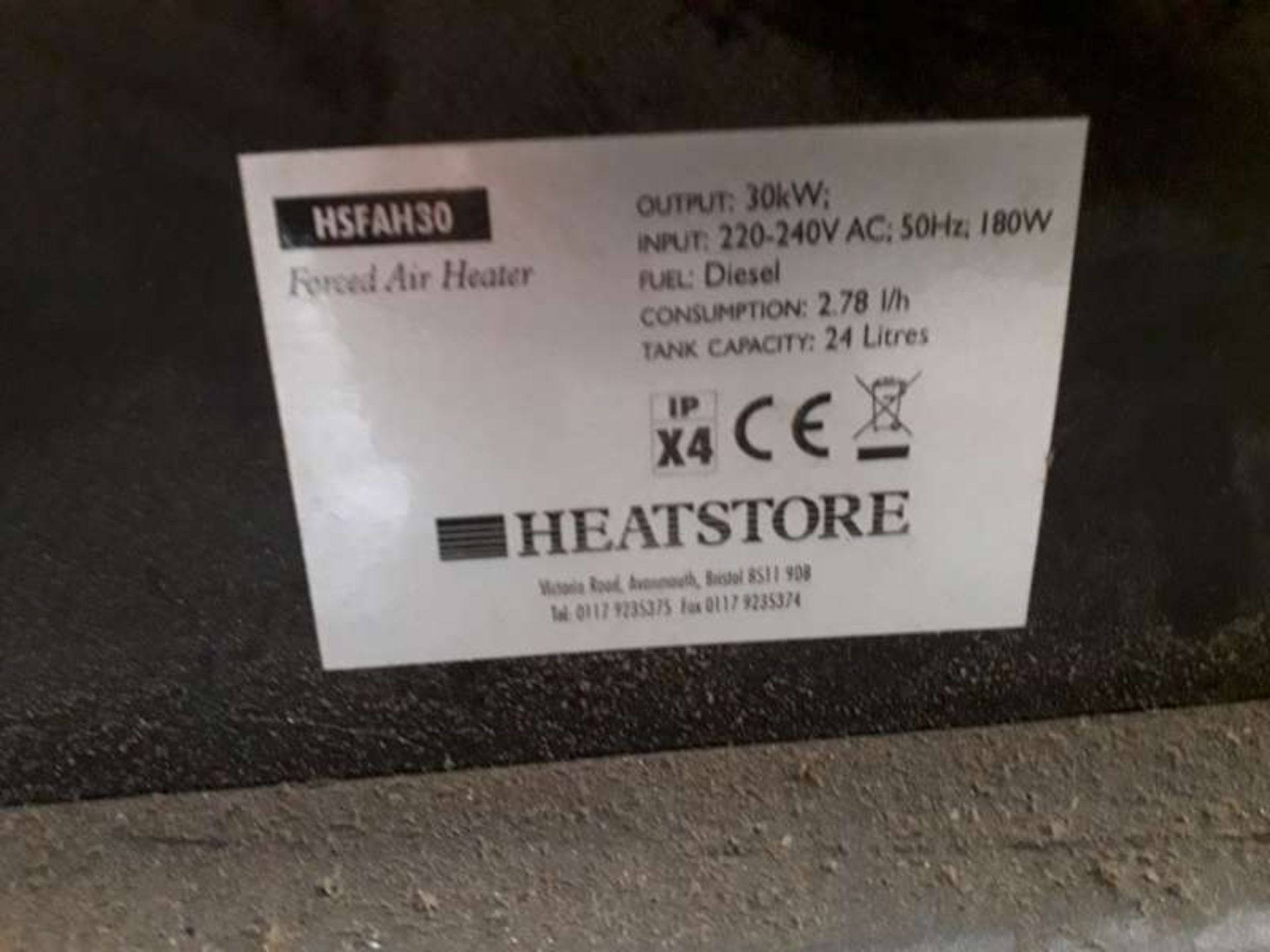 1 X HEATSTORE PORTABLE HEATER IN RED. - Image 2 of 2