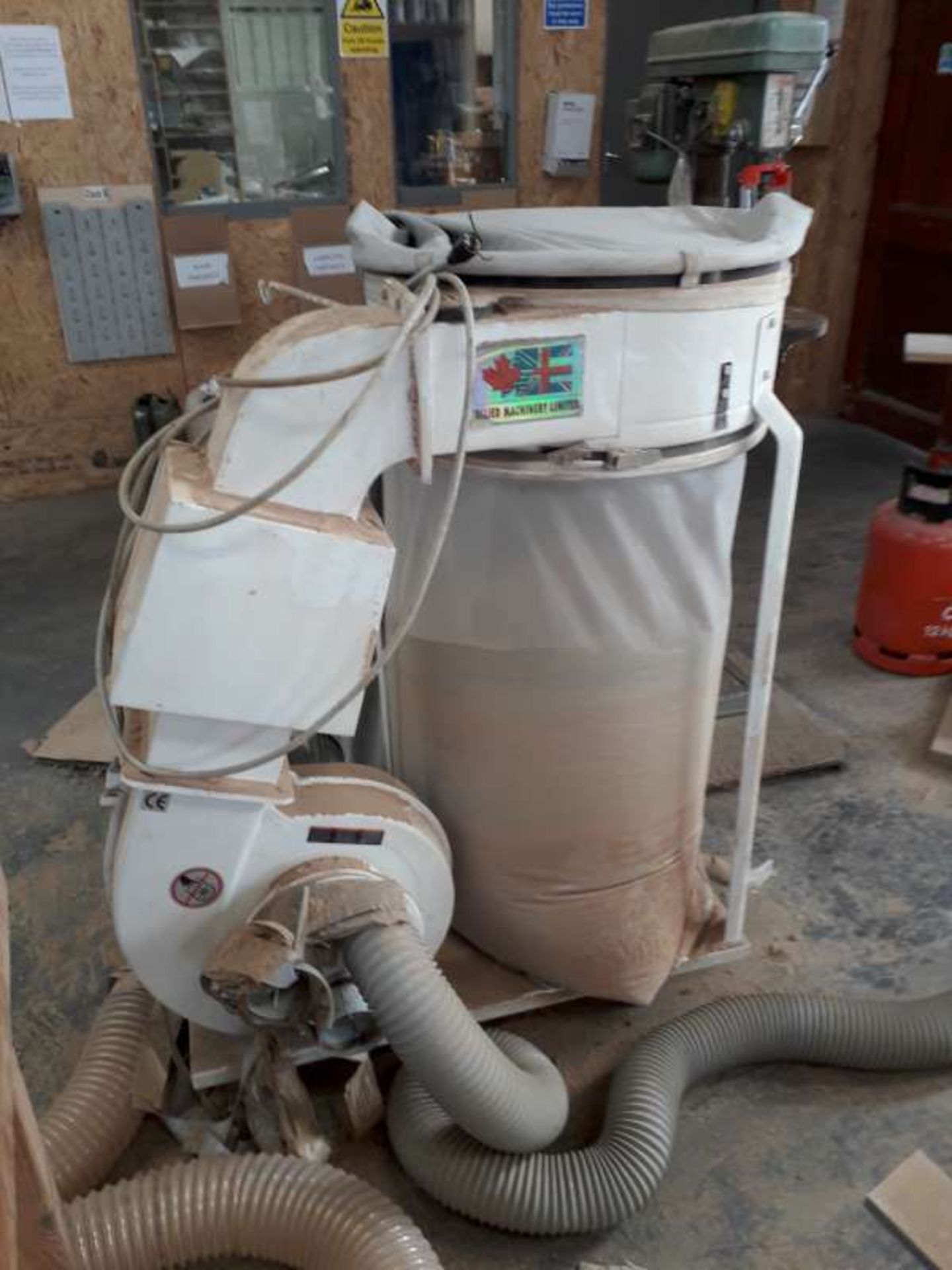 ALLIED MACHINERY SINGLE BAG DUST EXTRACTOR-415V Y.O.M 2002. - Image 3 of 3