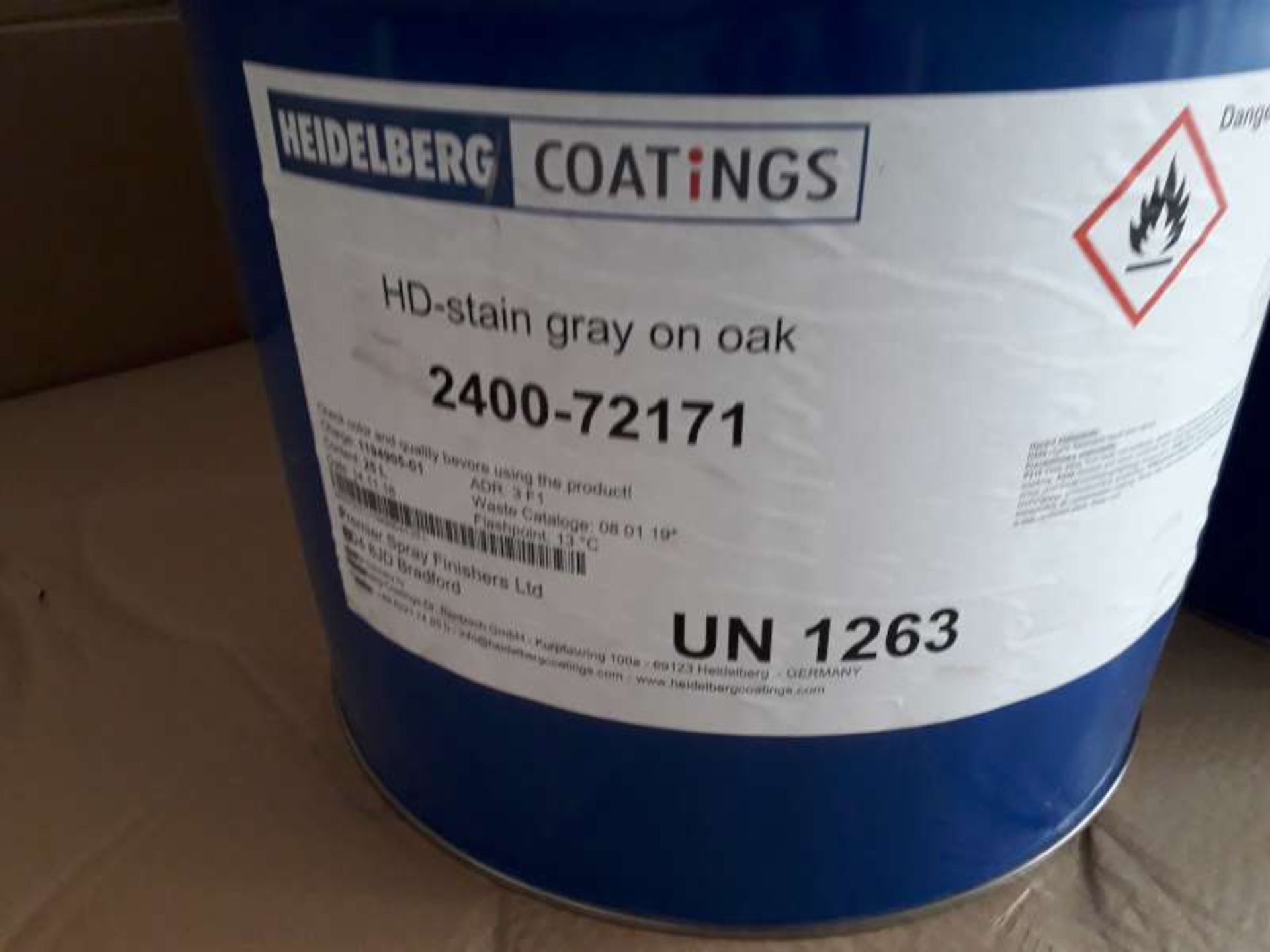 3 X TUBS HEIDLEBERG COATING STAIN IN GREY OAK.2400 72171 - Image 2 of 2