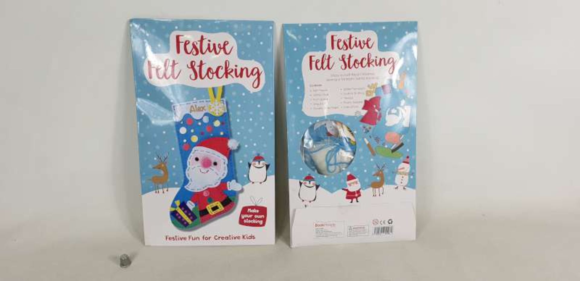 240 X MAKE YOUR OWN FESTIVE FELT CHRISTMAS STOCKINGS IN 10 BOXES