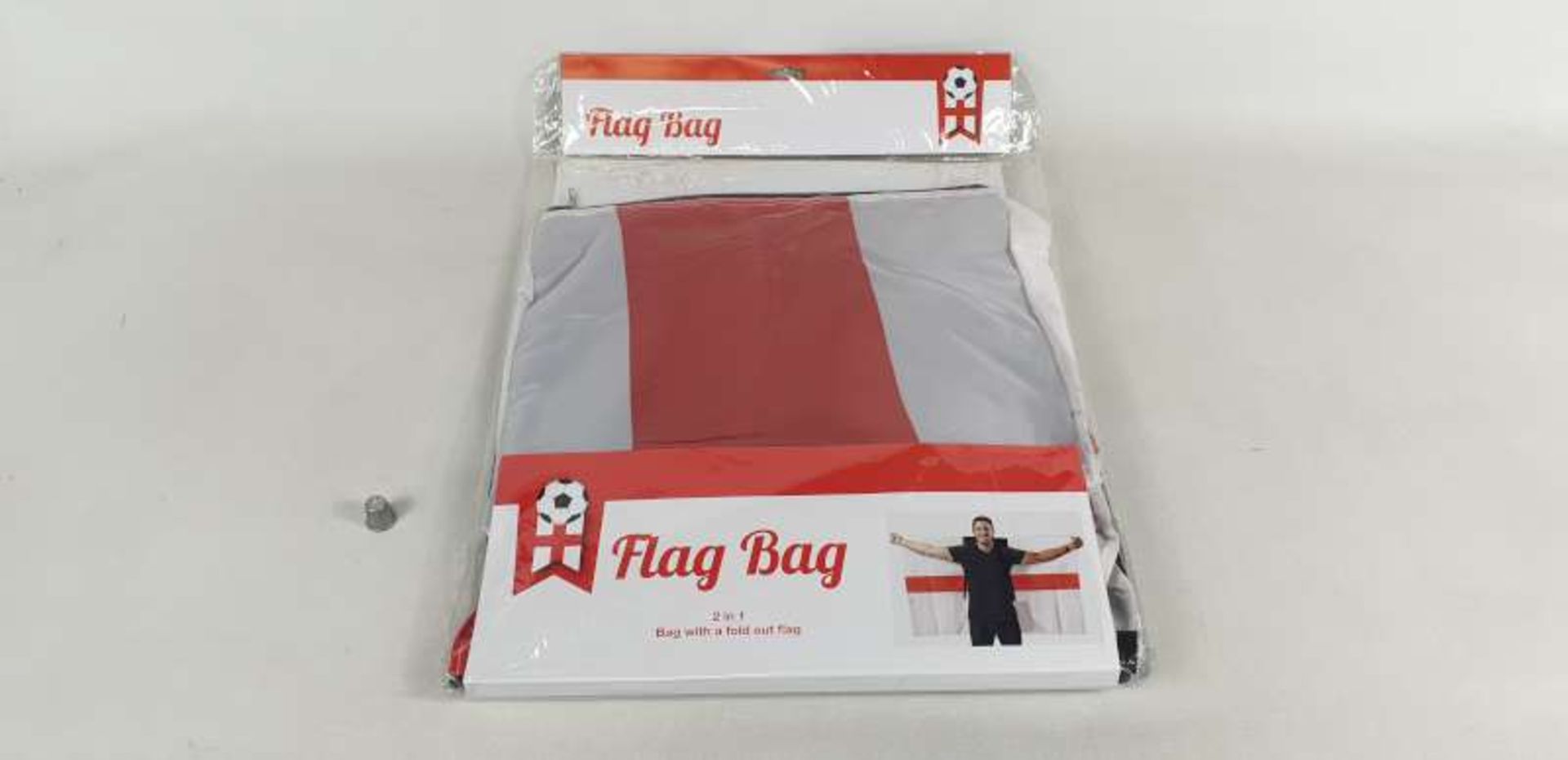 144 X 2 IN 1 ENGLAND FLAG BAGS IN 6 BOXES