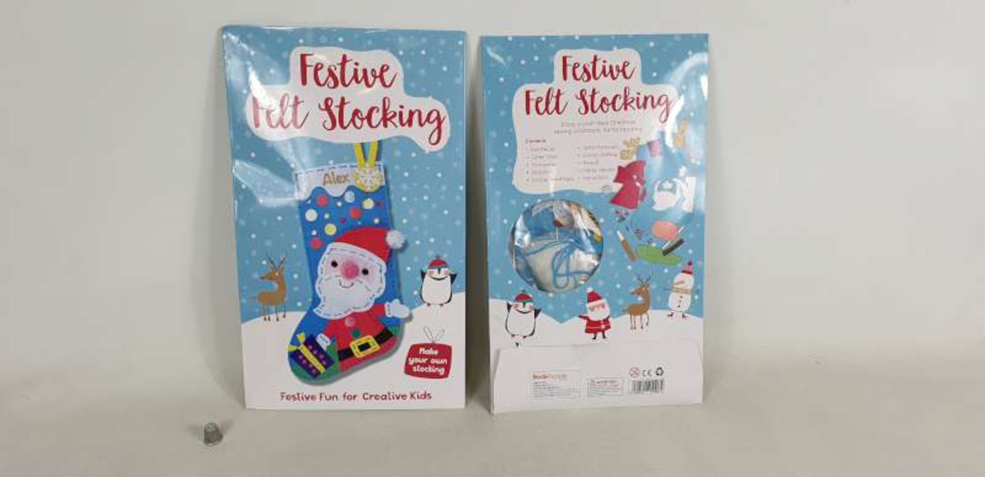 240 X MAKE YOUR OWN FESTIVE FELT CHRISTMAS STOCKINGS IN 10 BOXES