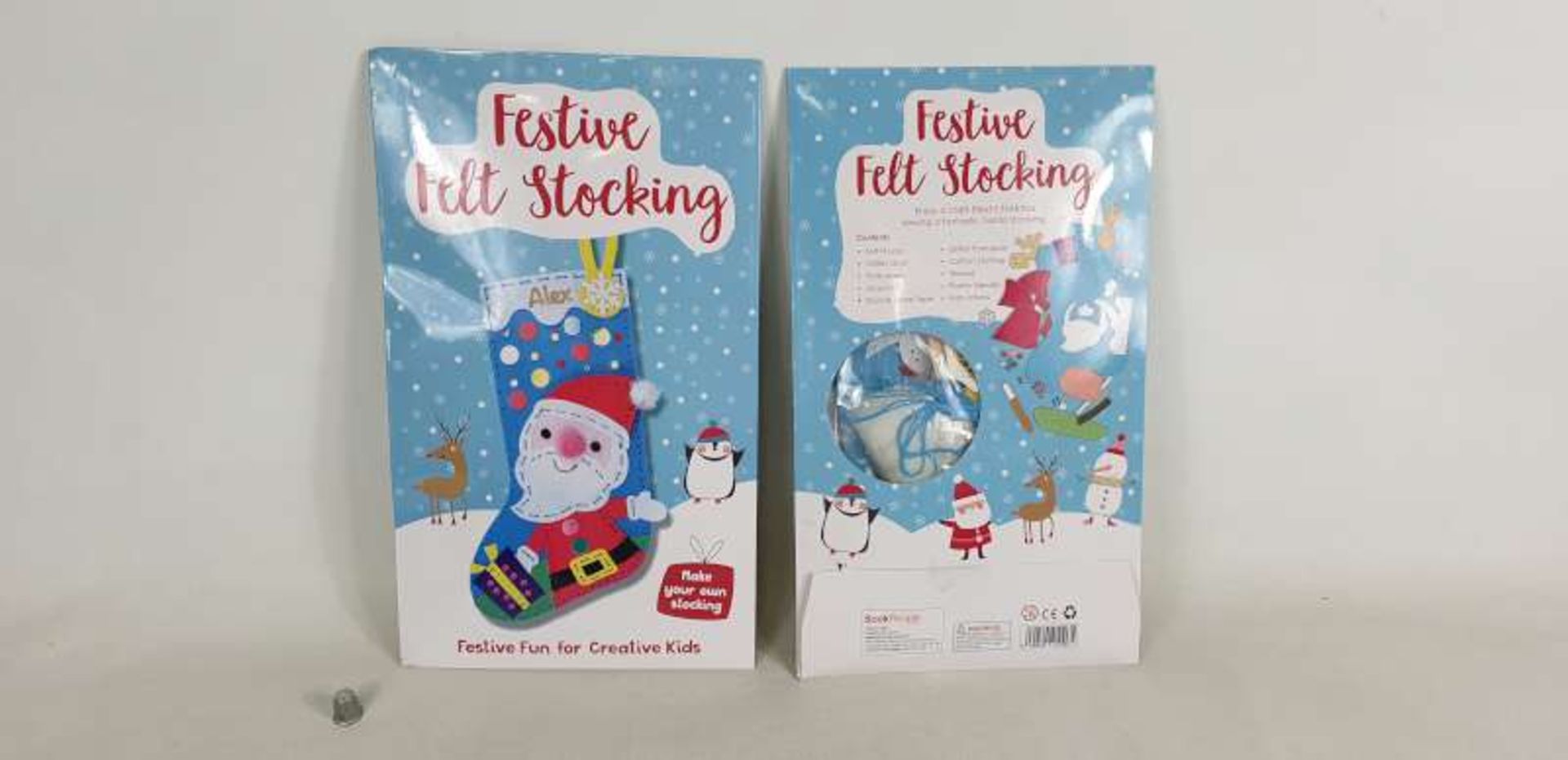 240 X MAKE YOUR OWN FESTIVE FELT CHRISTMAS STOCKINGS IN 10 BOXES