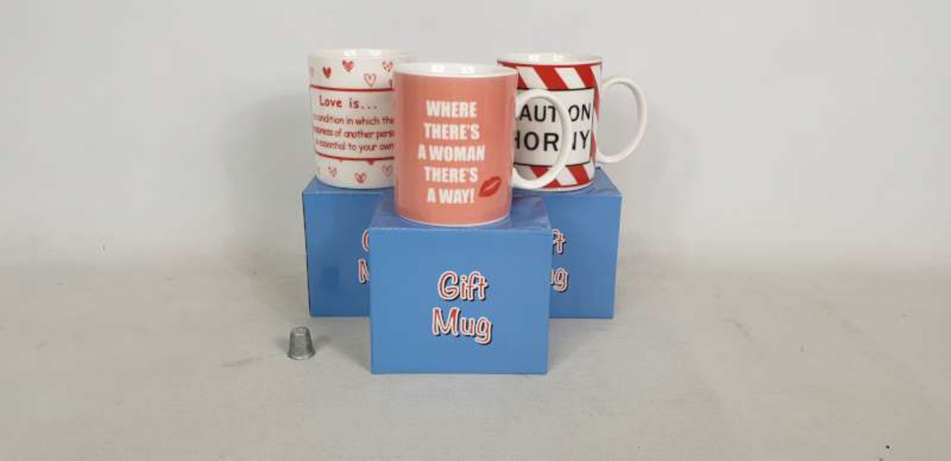 144 X GIFT MUGS IN 2 BOXES