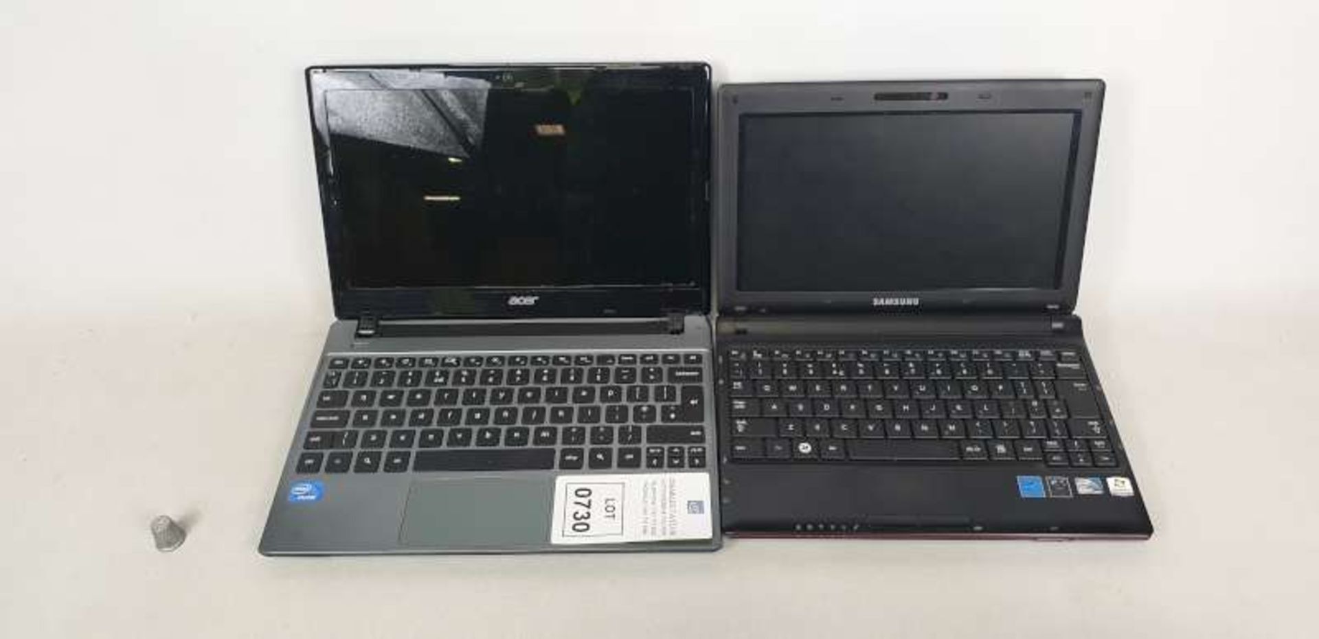 1 X ACER NETBOOK WITH CHARGER, 1 X SAMSUNG NETBOOK WITH CHARGER