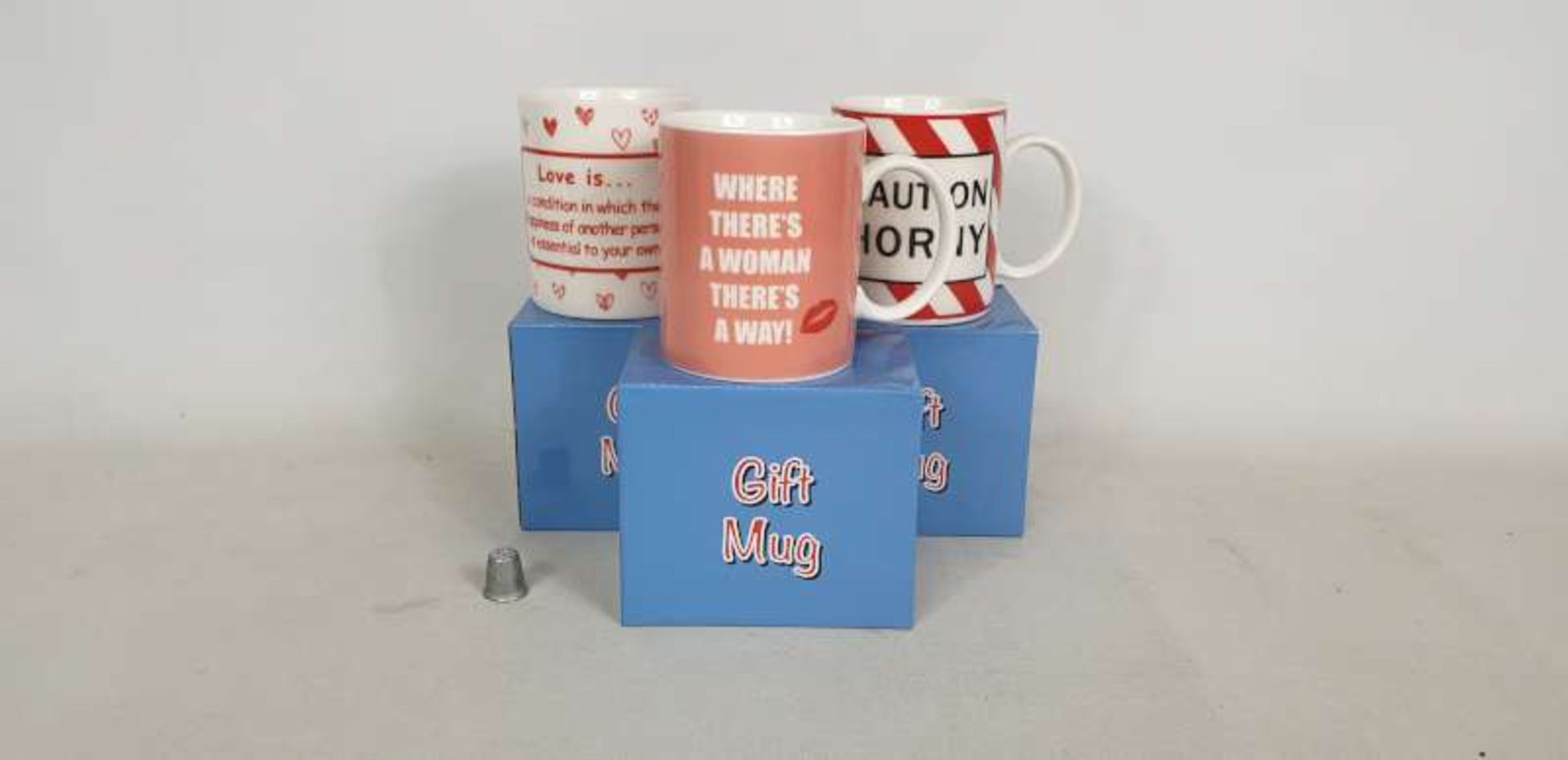 144 X GIFT MUGS IN 2 BOXES