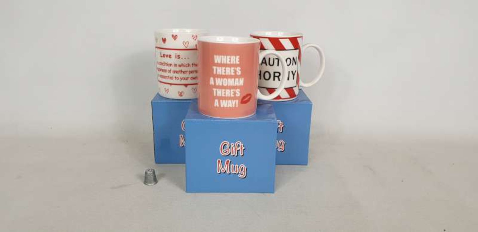 144 X GIFT MUGS IN 2 BOXES