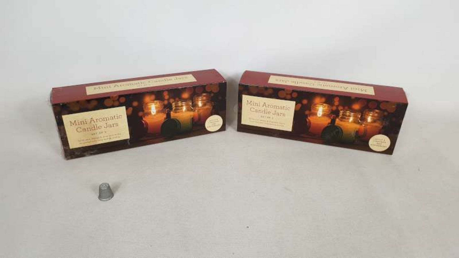 48 X SETS OF 3 MINI AROMATIC CANDLE JARS IN 4 BOXES