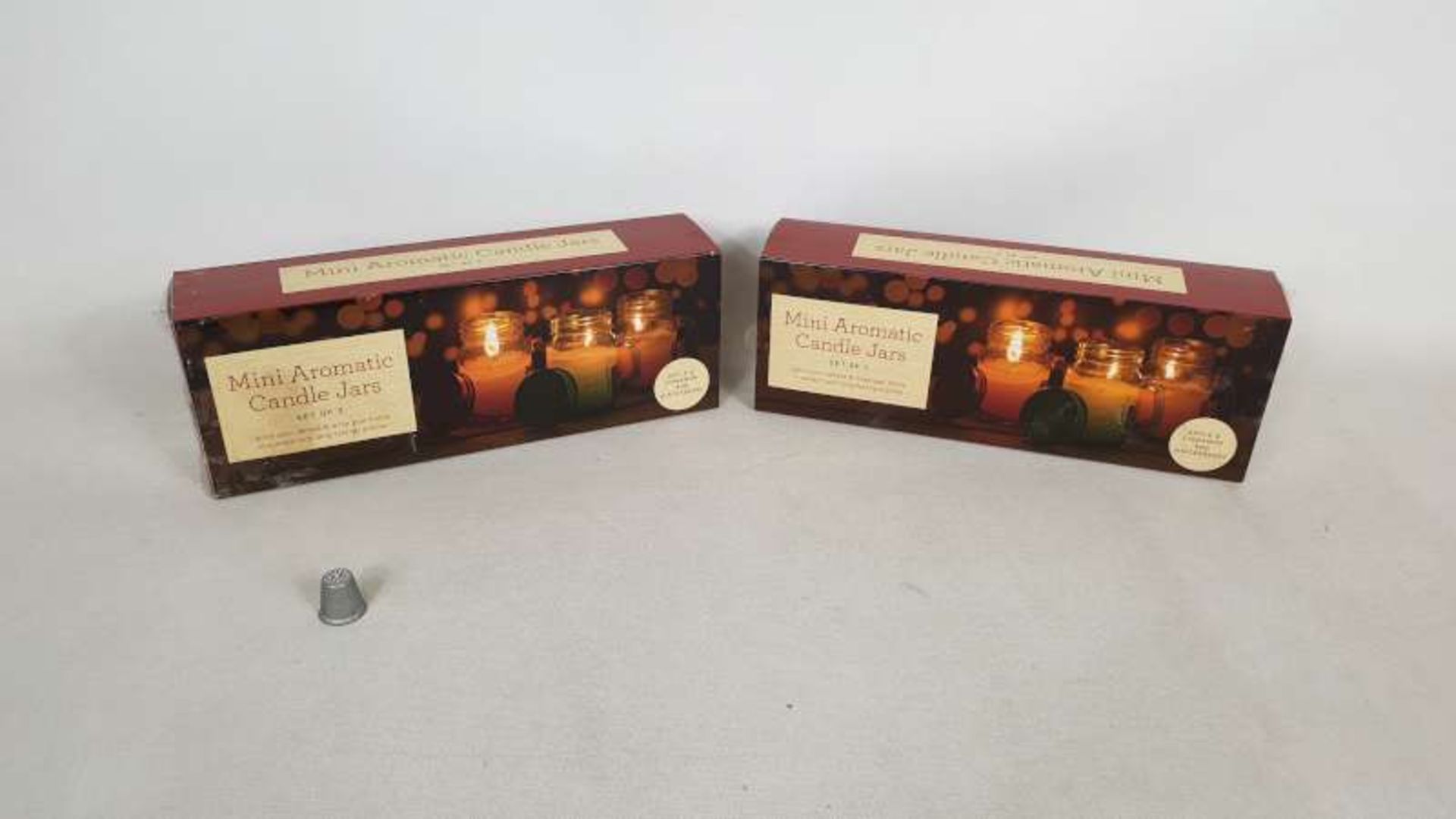 48 X SETS OF 3 MINI AROMATIC CANDLE JARS IN 4 BOXES