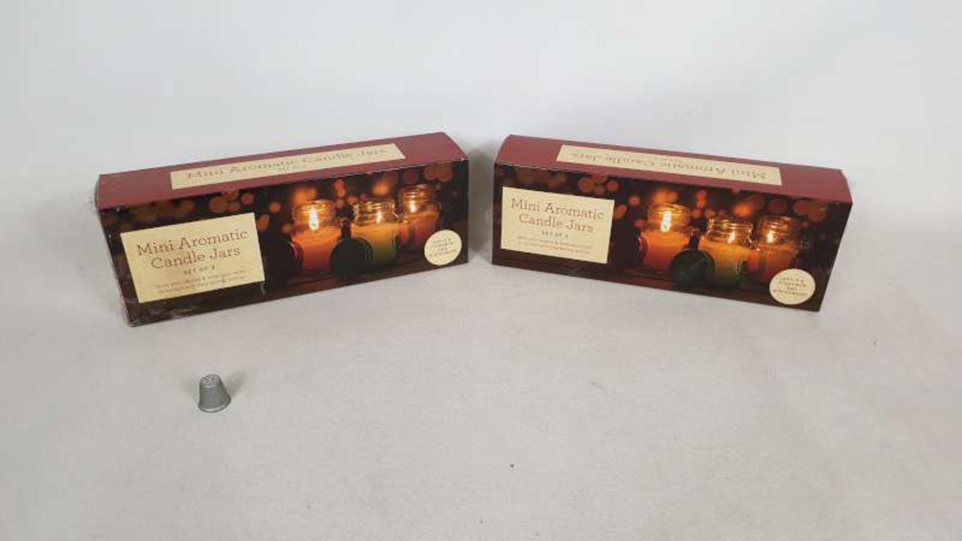 48 X SETS OF 3 MINI AROMATIC CANDLE JARS IN 4 BOXES