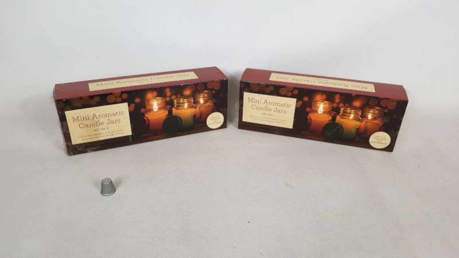 48 X SETS OF 3 MINI AROMATIC CANDLE JARS IN 4 BOXES