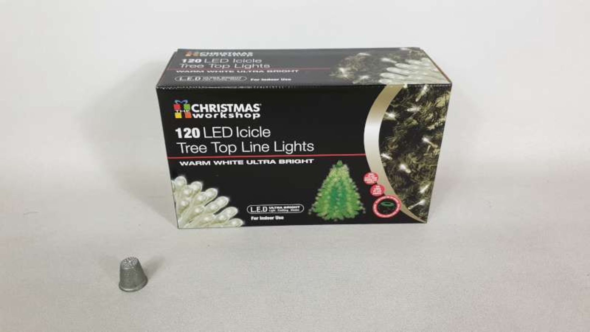 24 X 120 X LED ICICLE WARM WHITE ULTRA BRIGHT COLOURED TREE TOP LINE LIGHTS IN 2 BOXES