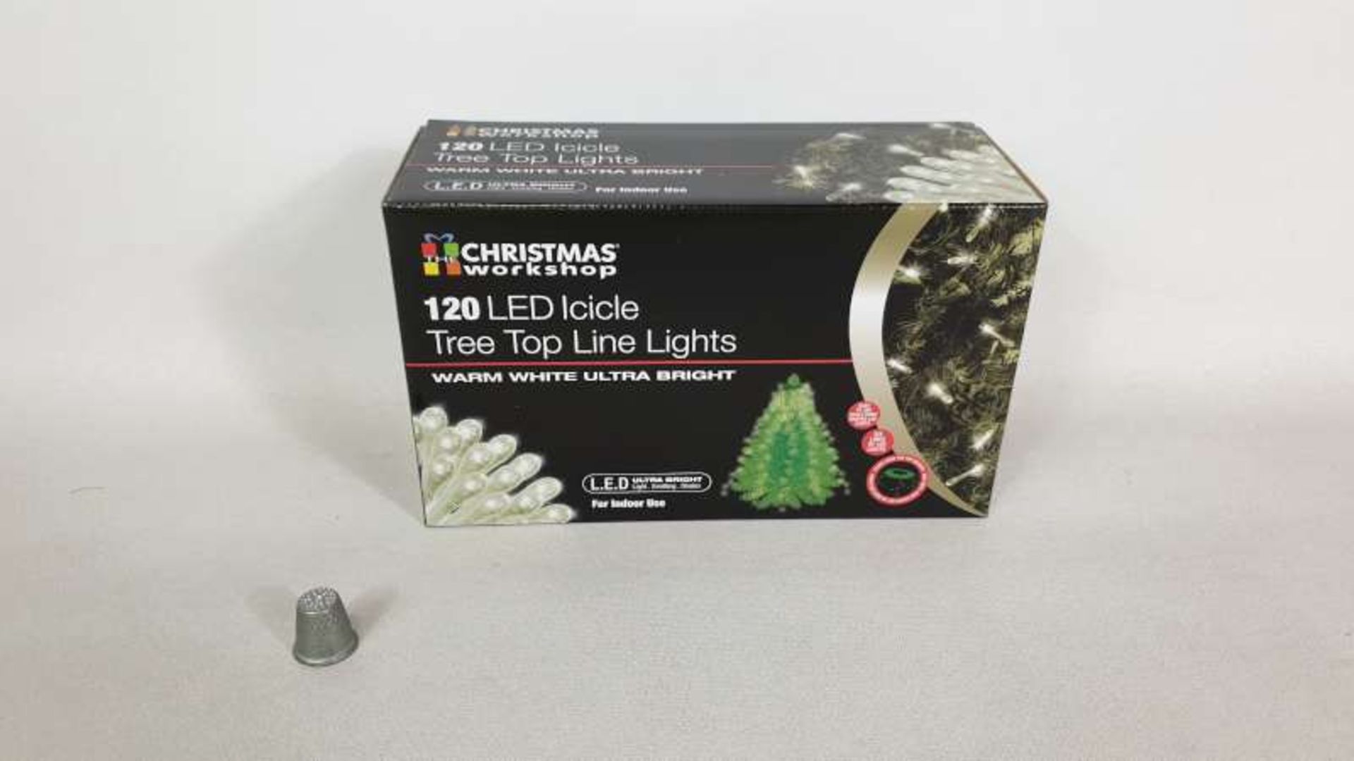 24 X 120 X LED ICICLE WARM WHITE ULTRA BRIGHT COLOURED TREE TOP LINE LIGHTS IN 2 BOXES