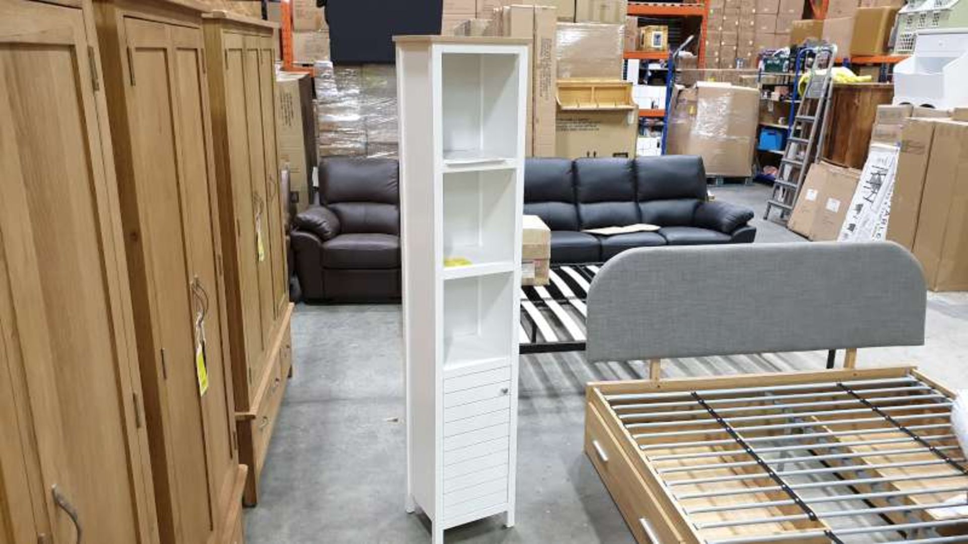 3 X BRAND NEW BOXED WHITEHAVEN TALL CUPBOARD SIZE W35 CM X DEPTH30 CM X HEIGHT 177 CM