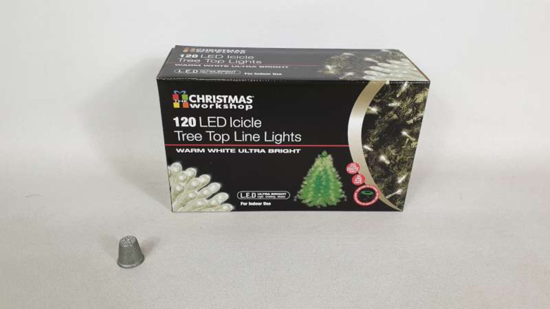 24 X 120 X LED ICICLE WARM WHITE ULTRA BRIGHT COLOURED TREE TOP LINE LIGHTS IN 2 BOXES