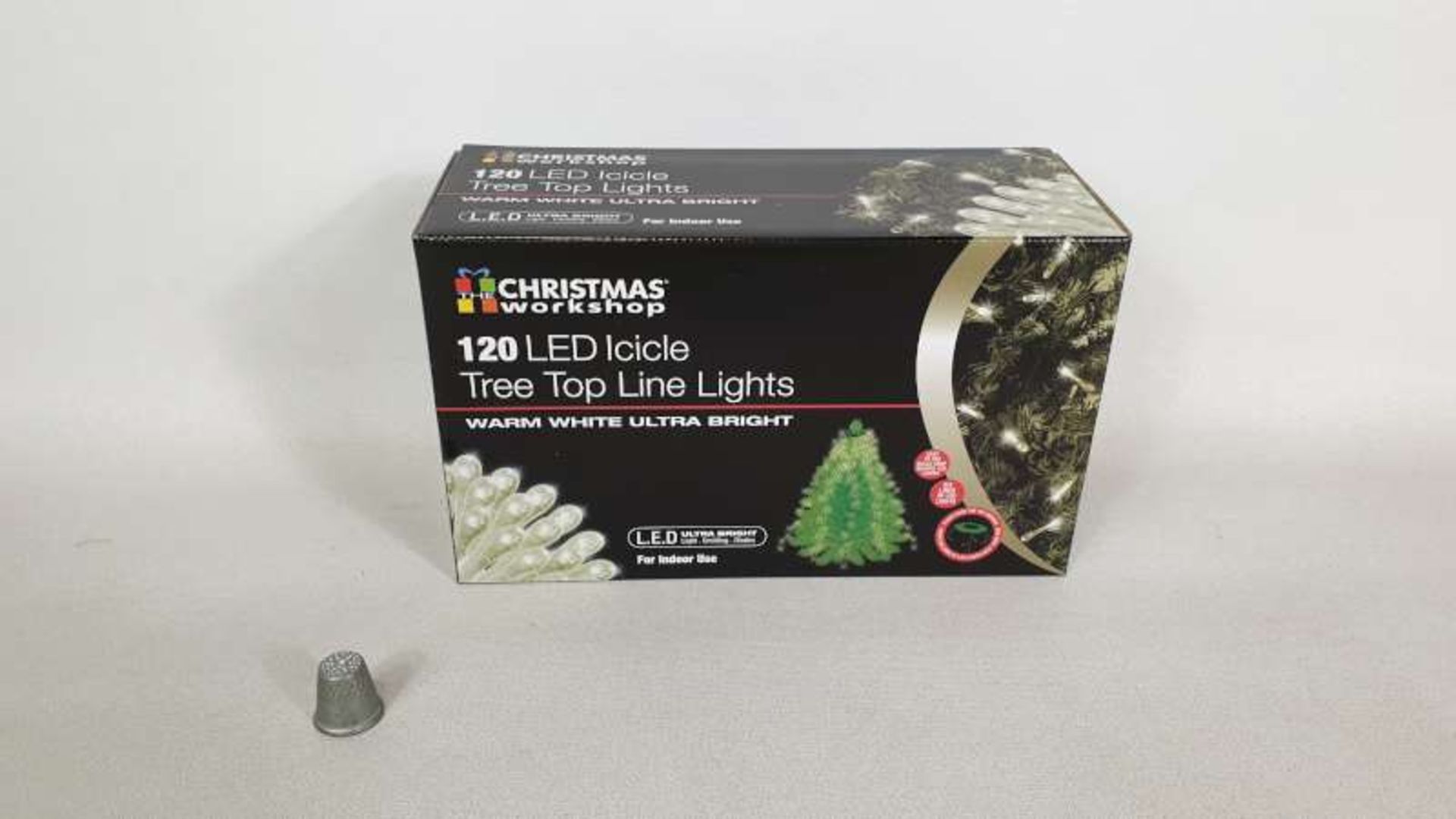 24 X 120 X LED ICICLE WARM WHITE ULTRA BRIGHT COLOURED TREE TOP LINE LIGHTS IN 2 BOXES