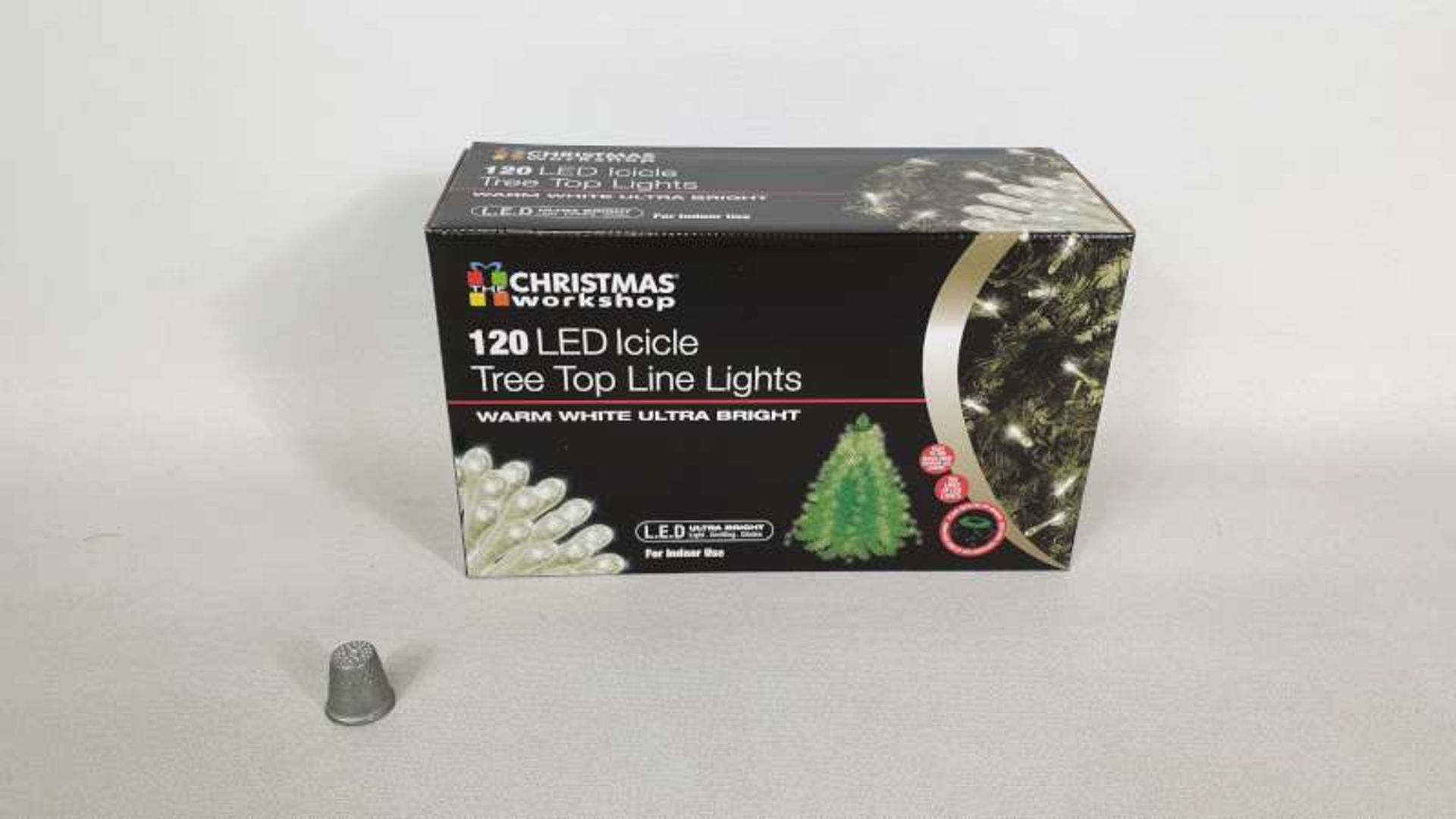 24 X 120 X LED ICICLE WARM WHITE ULTRA BRIGHT COLOURED TREE TOP LINE LIGHTS IN 2 BOXES