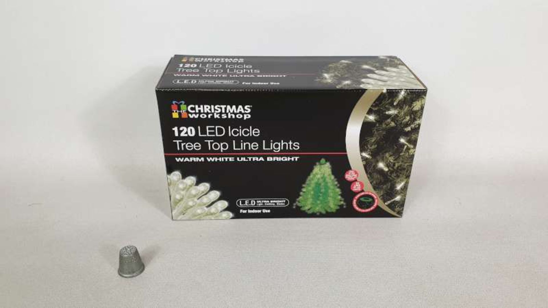 24 X 120 X LED ICICLE WARM WHITE ULTRA BRIGHT COLOURED TREE TOP LINE LIGHTS IN 2 BOXES