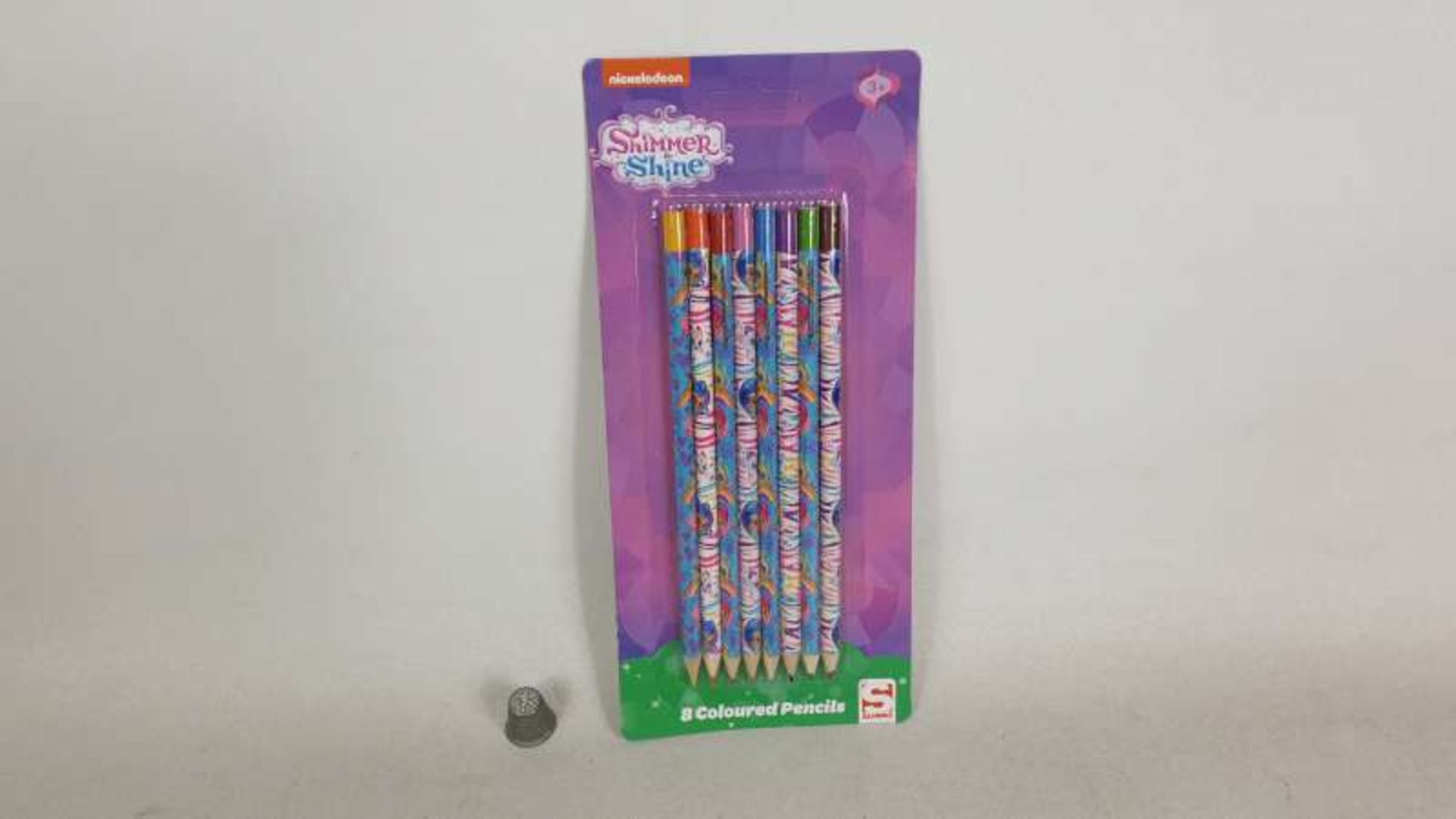 144 X PACKS OF 8 SHIMMER AND SHINE COLOURED PENCILS IN 3 BOXES