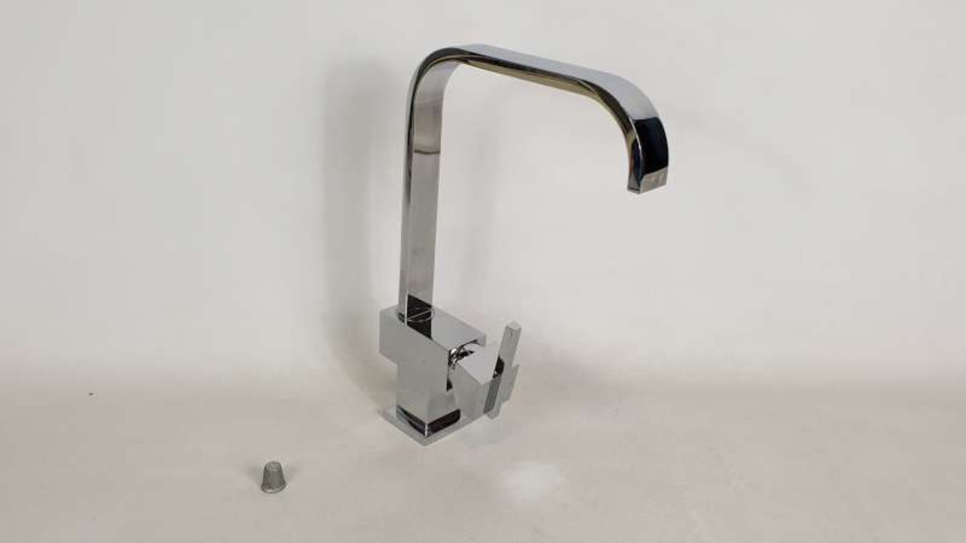 3 X INDUS SINGLE LEVER BRUSHED STAINLESS STEEL TAPS - 36CM HIGH (TP0773)