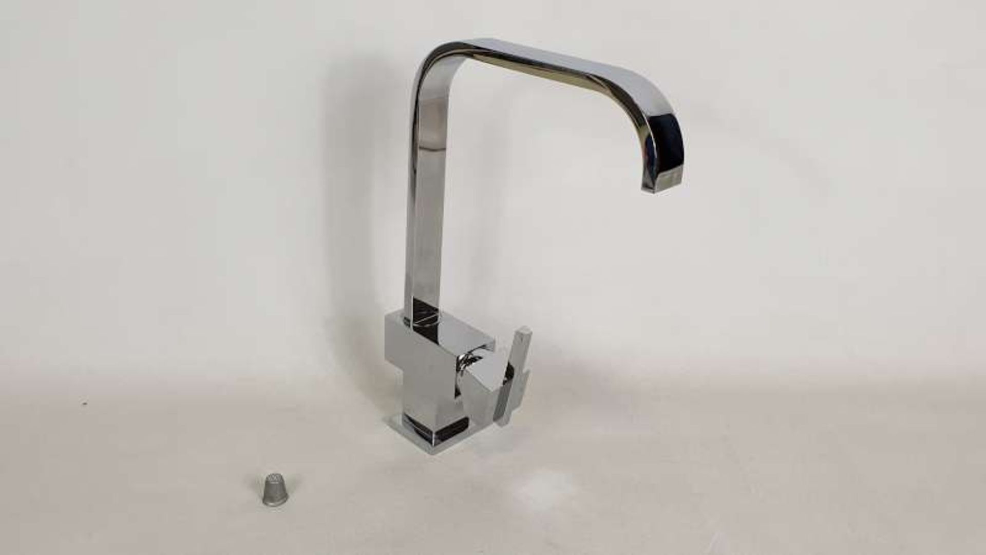 3 X INDUS SINGLE LEVER BRUSHED STAINLESS STEEL TAPS - 36CM HIGH (TP0773)