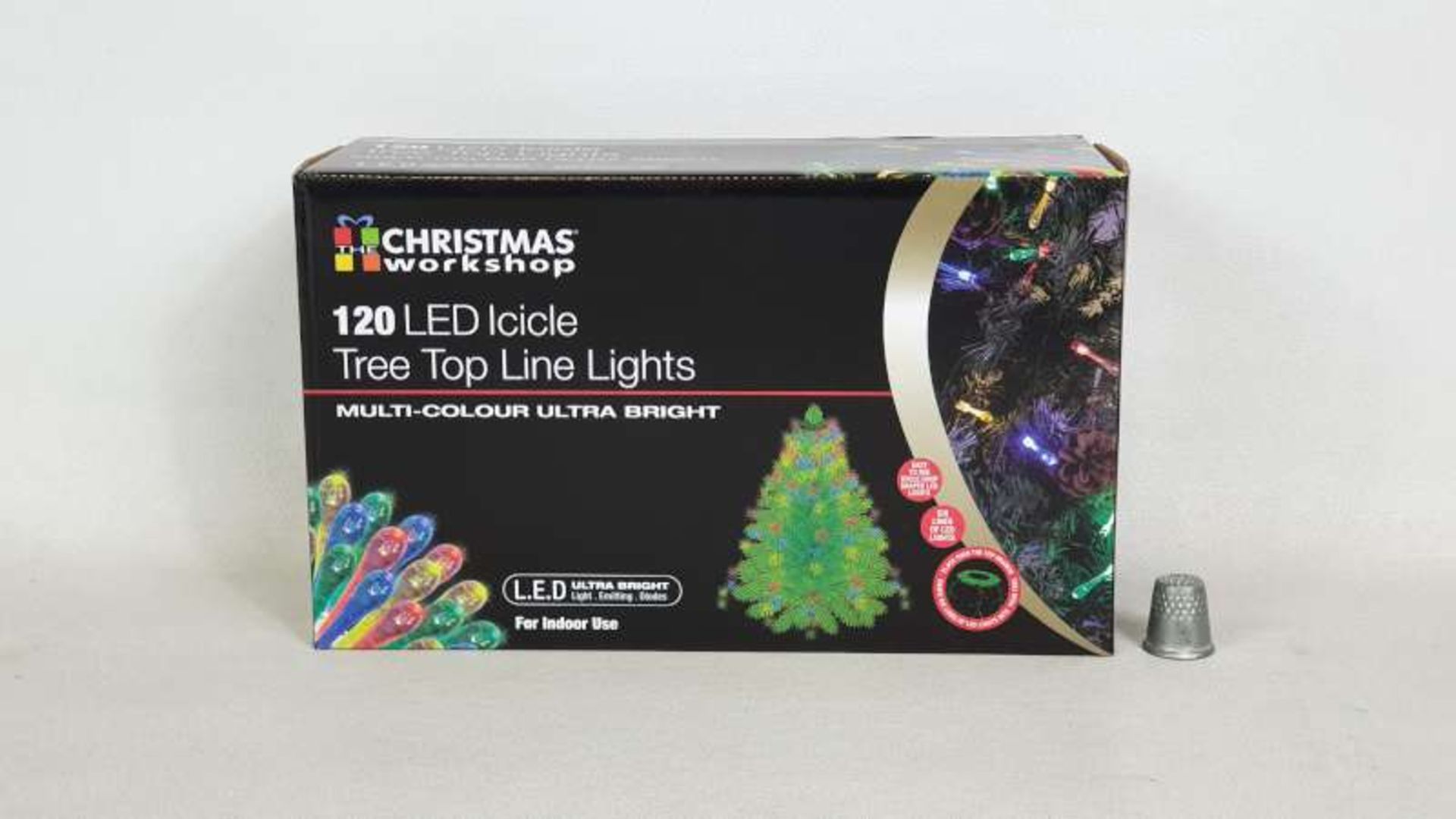 24 X BRAND NEW BOXED 120 LED ICICLE TREE TOP MULTI COLOUR LINE LIGHTS IN 2 BOXES