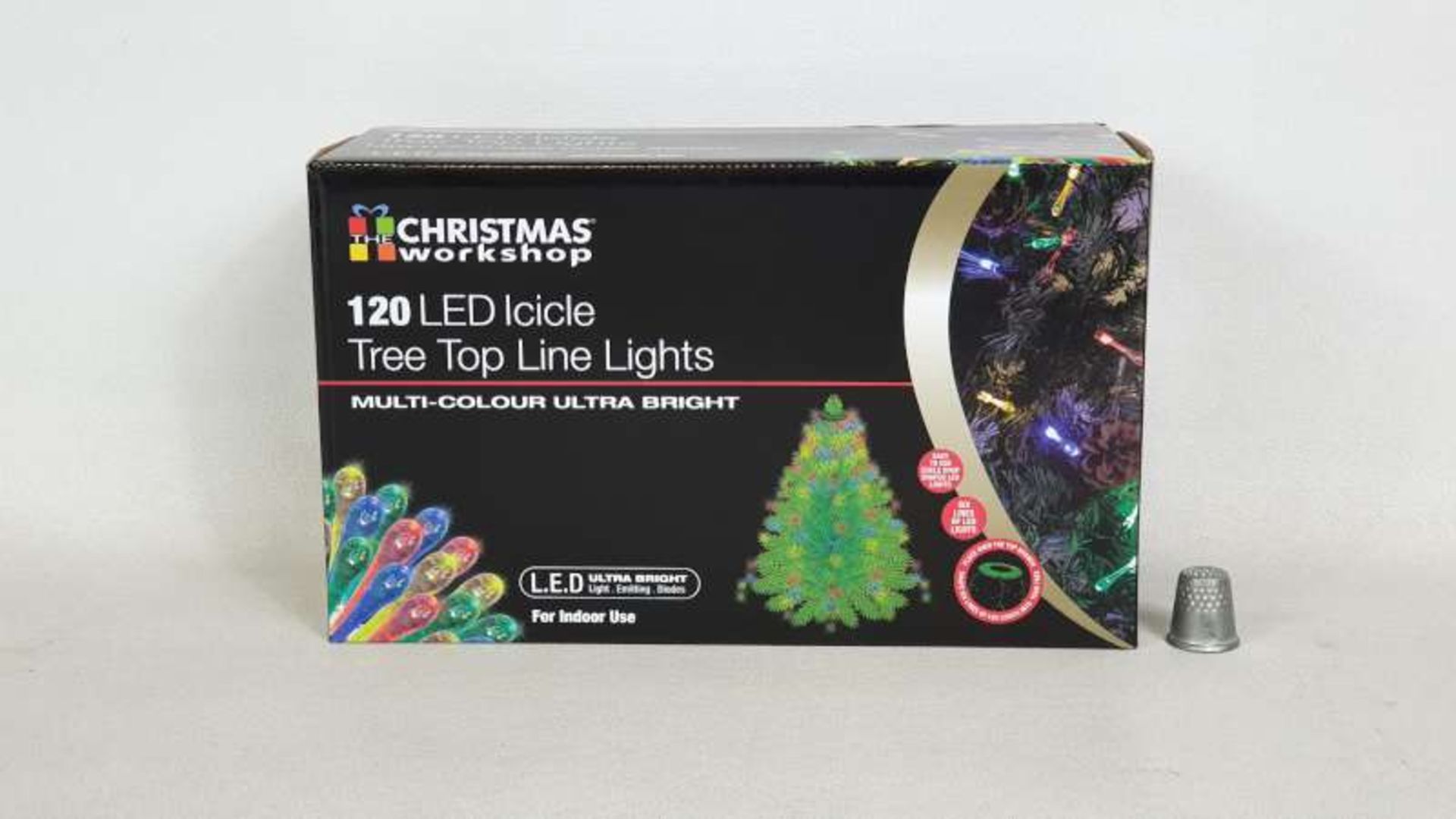 24 X BRAND NEW BOXED 120 LED ICICLE TREE TOP MULTI COLOUR LINE LIGHTS IN 2 BOXES