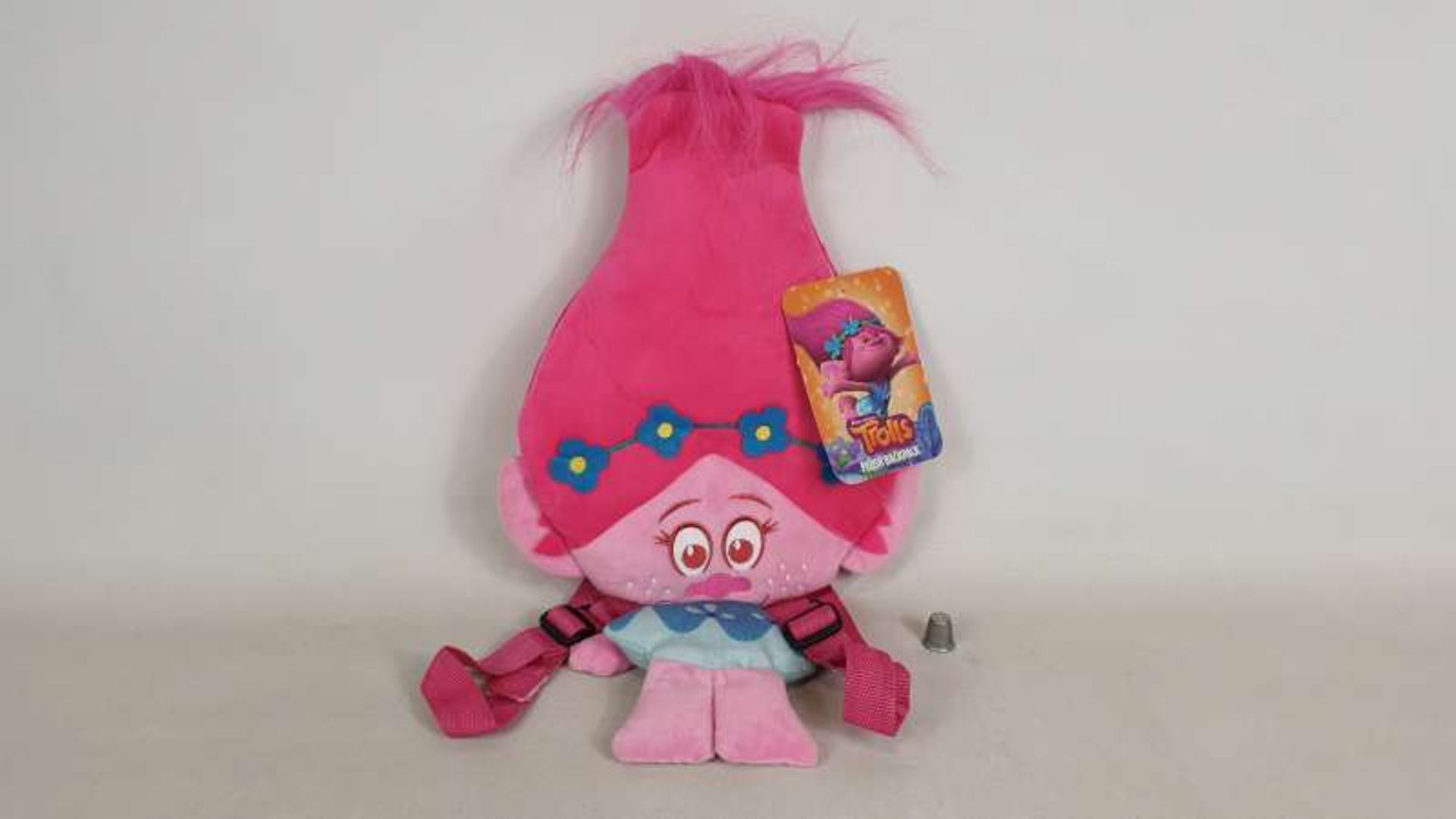 36 X BRAND NEW BOXED TROLLS POPPY HEAD PLUSH BACKPACKS IN 3 BOXES