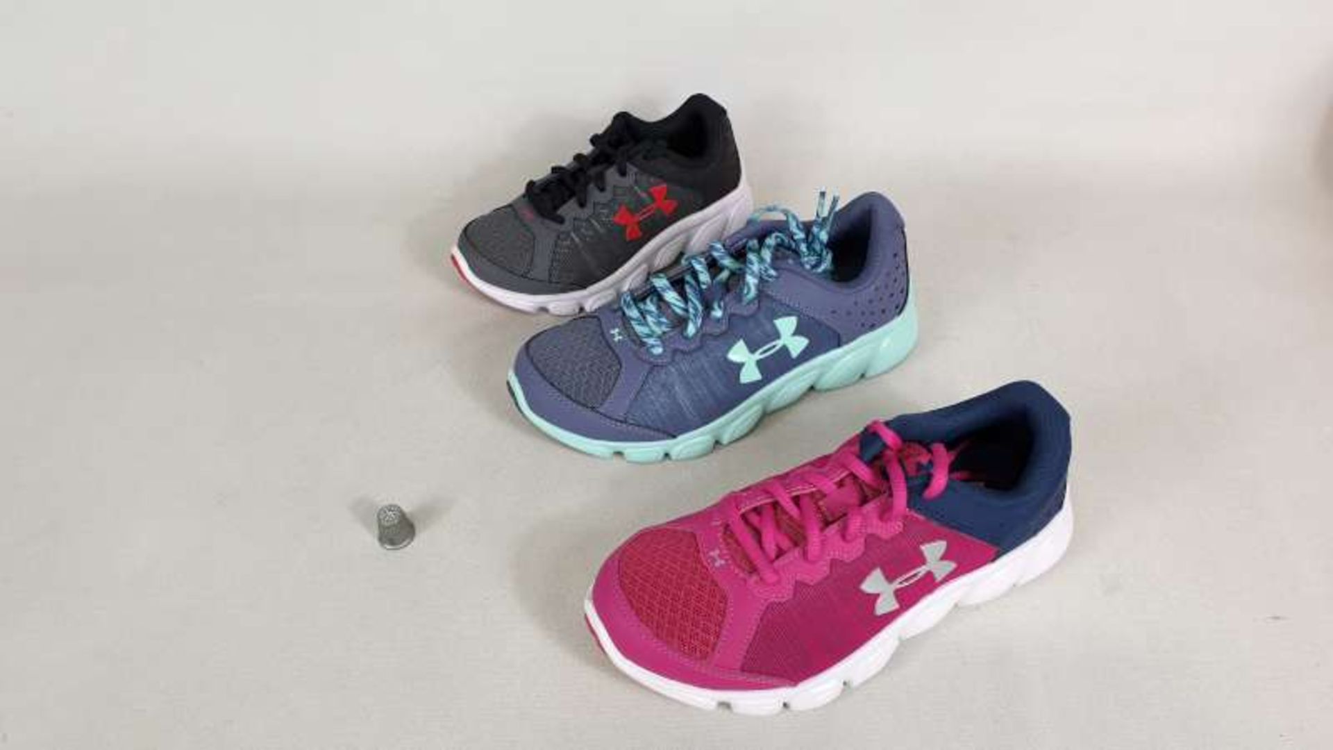 10 X BRAND NEW BOXED CHILDRENS UNDER ARMOUR TRAINERS IN VARIOUS STYLES SIZE 12.5