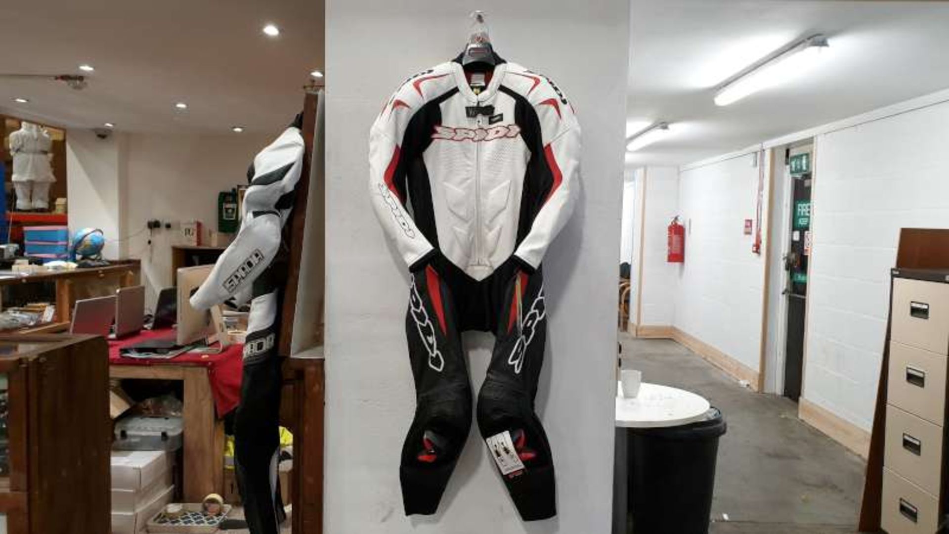 SPIDI GB SUPERSPORT WIND PRO SUIT BLACK/WHITE/RED SIZE 42 RRP £729.99