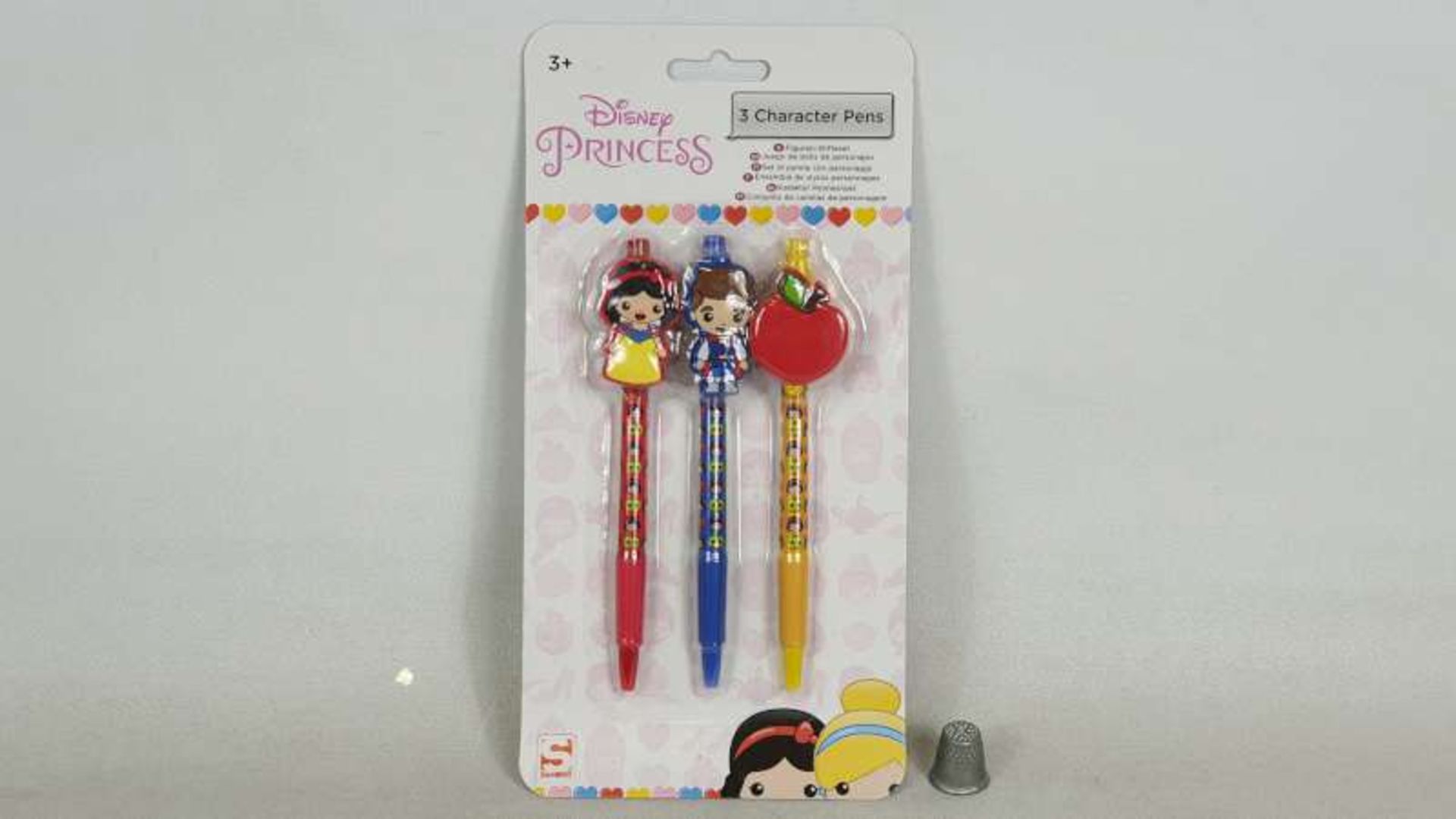 144 X DISNEY PRINCESS SETS OF 3 PENS WITH EMOJI TOPPERS IN 2 BOXES