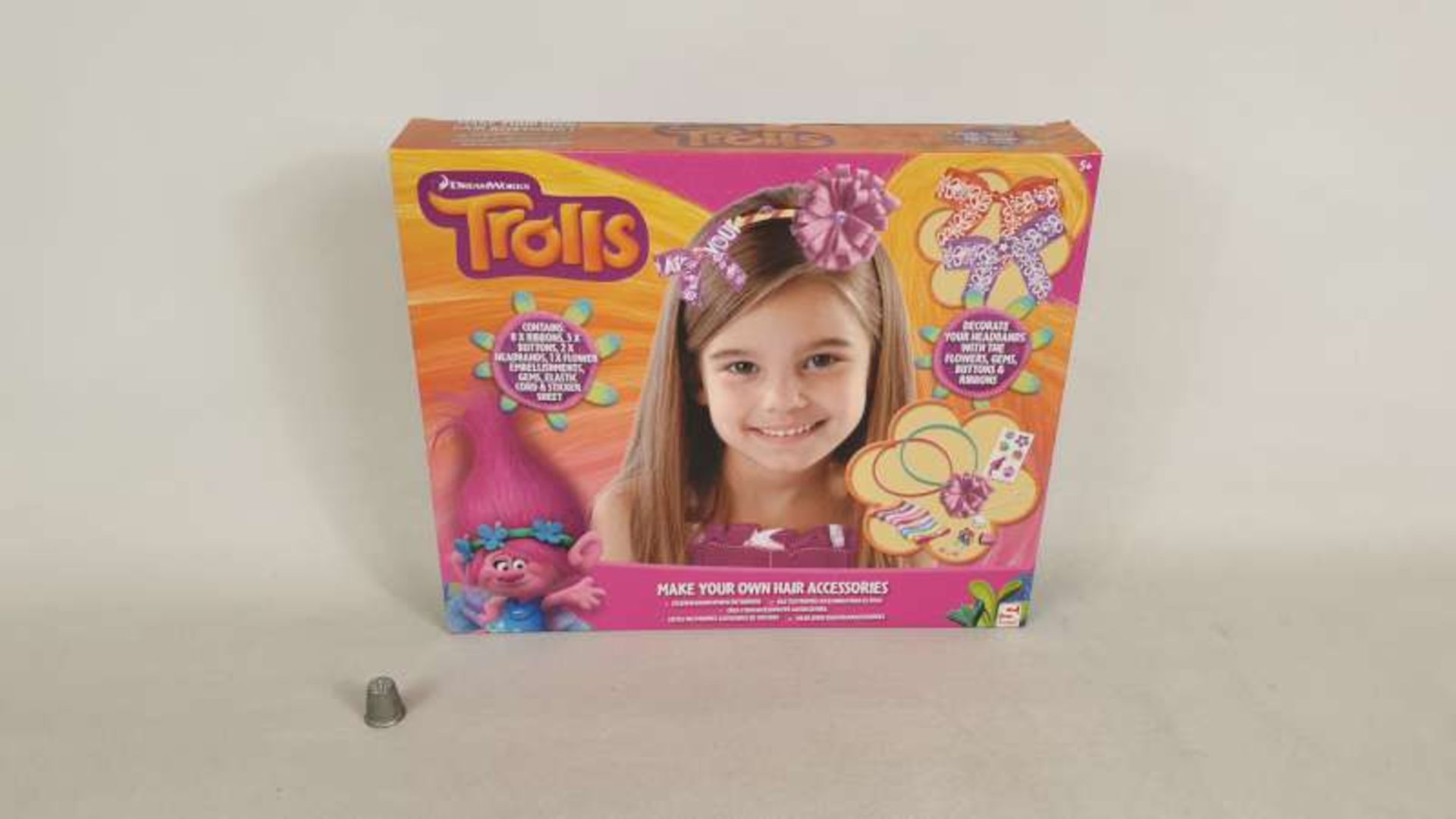 24 X BRAND NEW BOXED TROLLS MAKE YOUR OWN HAIR ACCESSORIES IN 3 BOXES