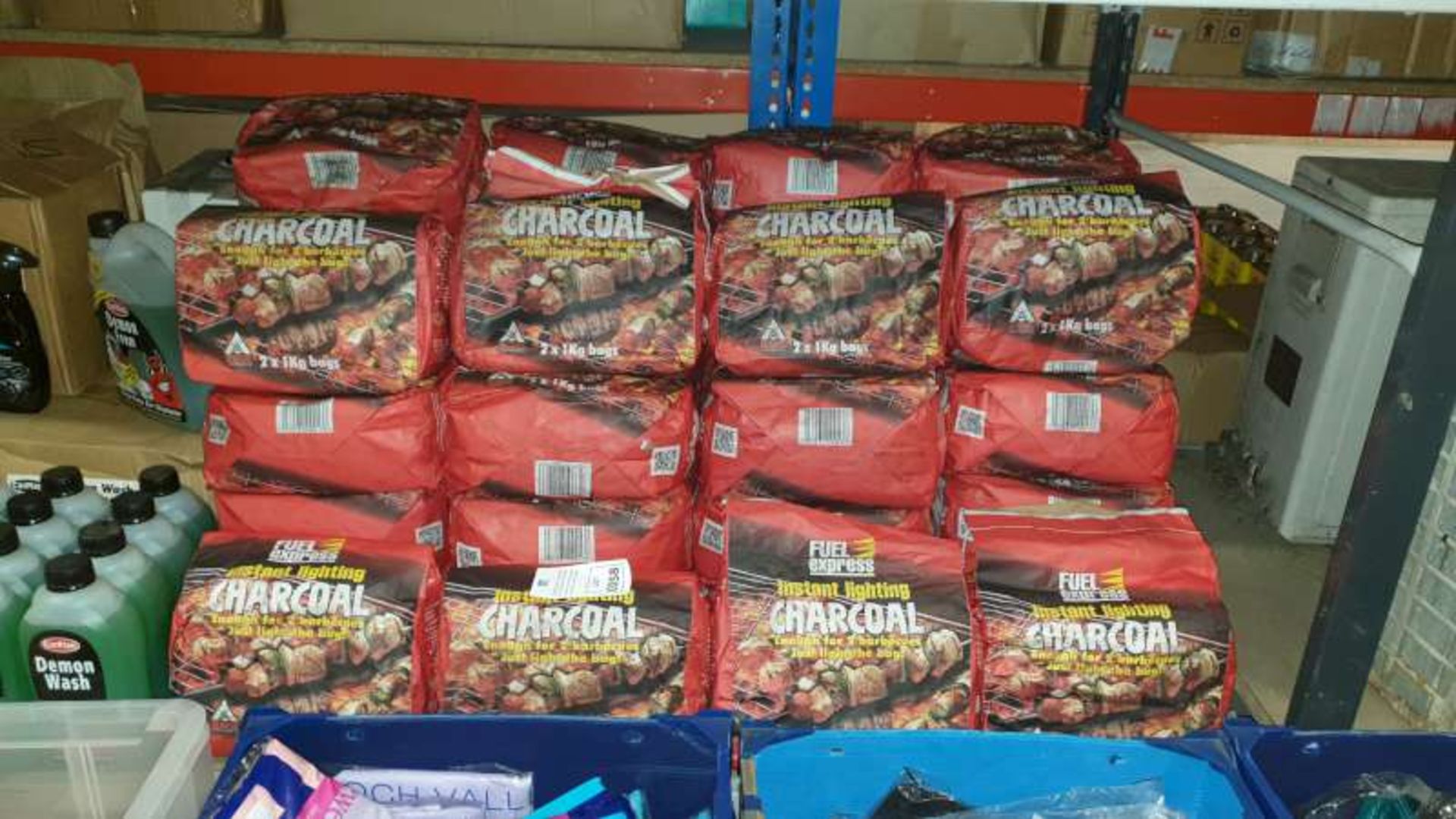 LOT CONTAINING APPROX 65, 2 X 1KG FUEL EXPRESS INSTANT LIGHTING CHARCOAL
