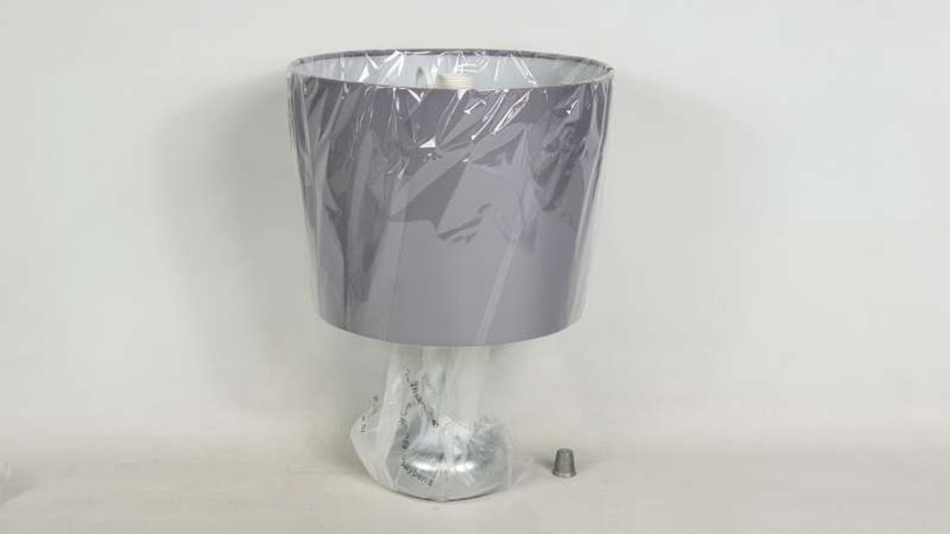 16 X BRAND NEW CRACKLE GLASS BALL TOUCH TABLE LAMPS WITH CHROME GREY SHADE IN 4 BOXES