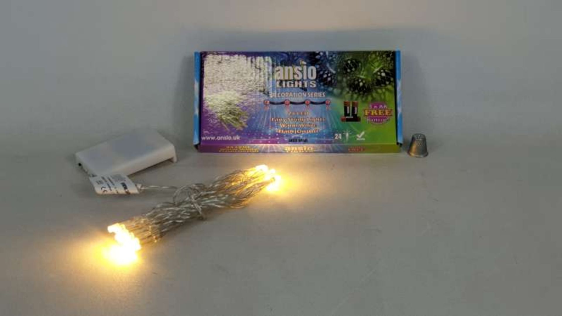 60 X BRAND NEW BOXED 24 LED WARM WHITE BATTERY OPERATED CHRISTMAS FAIRY LIGHTS