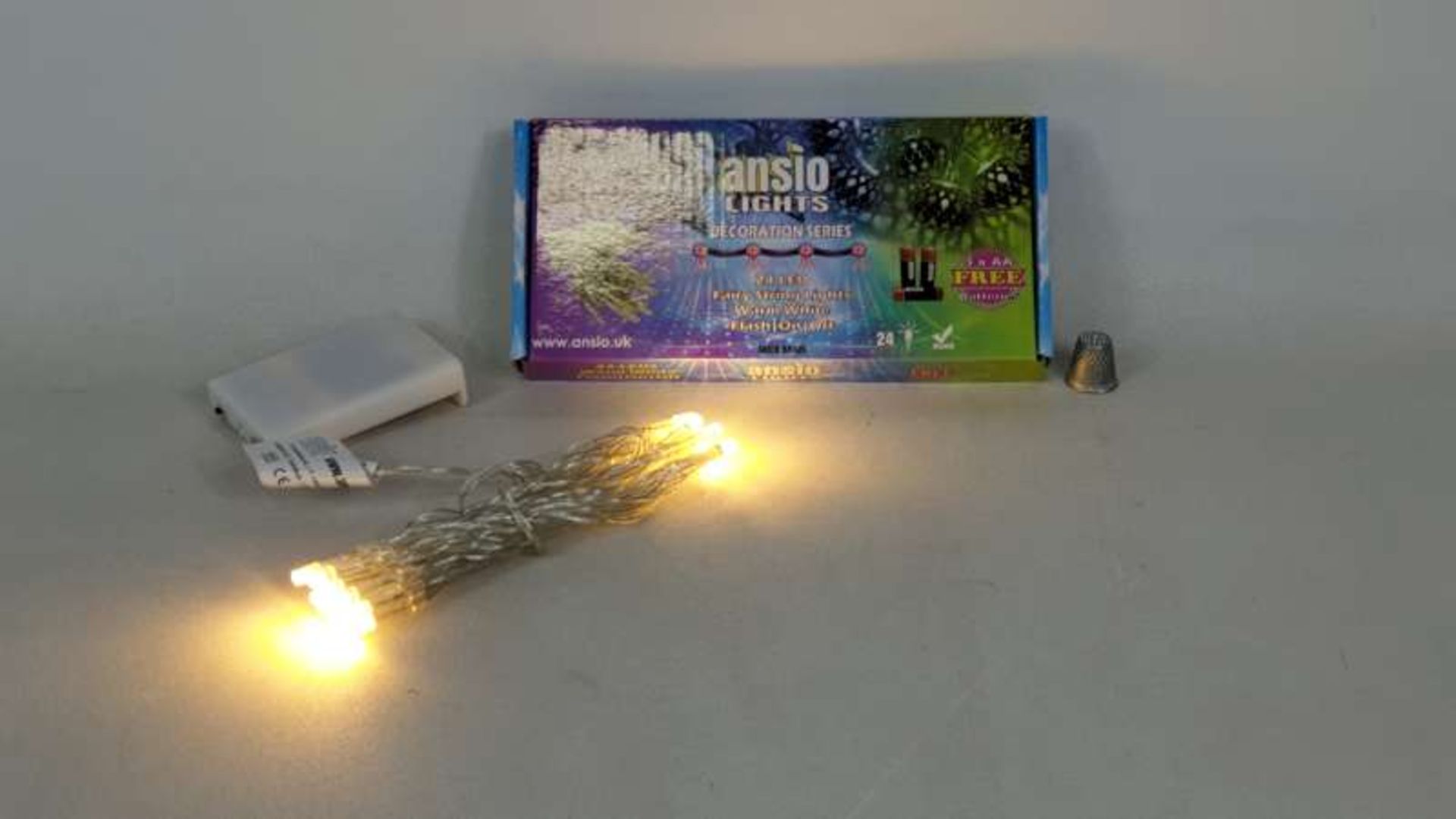 60 X BRAND NEW BOXED 24 LED WARM WHITE BATTERY OPERATED CHRISTMAS FAIRY LIGHTS