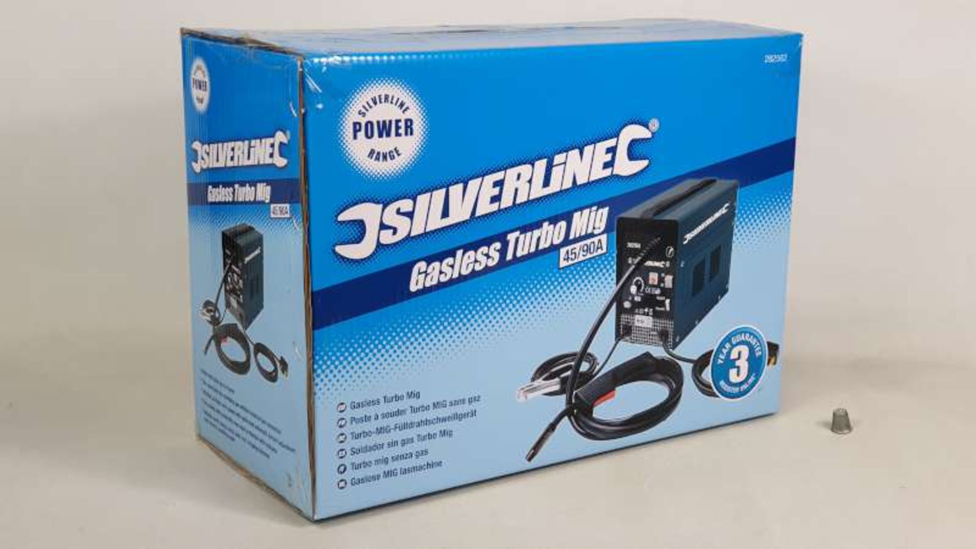 BRAND NEW BOXED SILVERLINE GASLESS TURBO MIG WELDER 45/90A WITH 3 YEAR MANUFACTURERS GUARANTEE